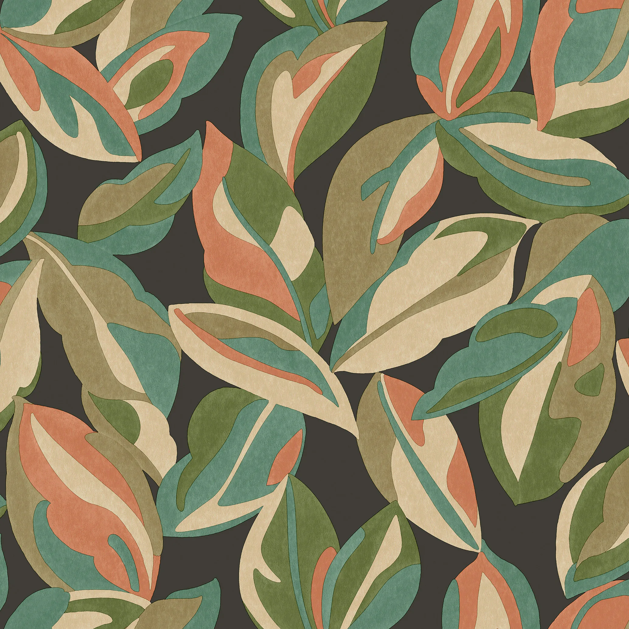 Tapet Holden The Lost Gardens Nicolai Leaf Charcoal 91593