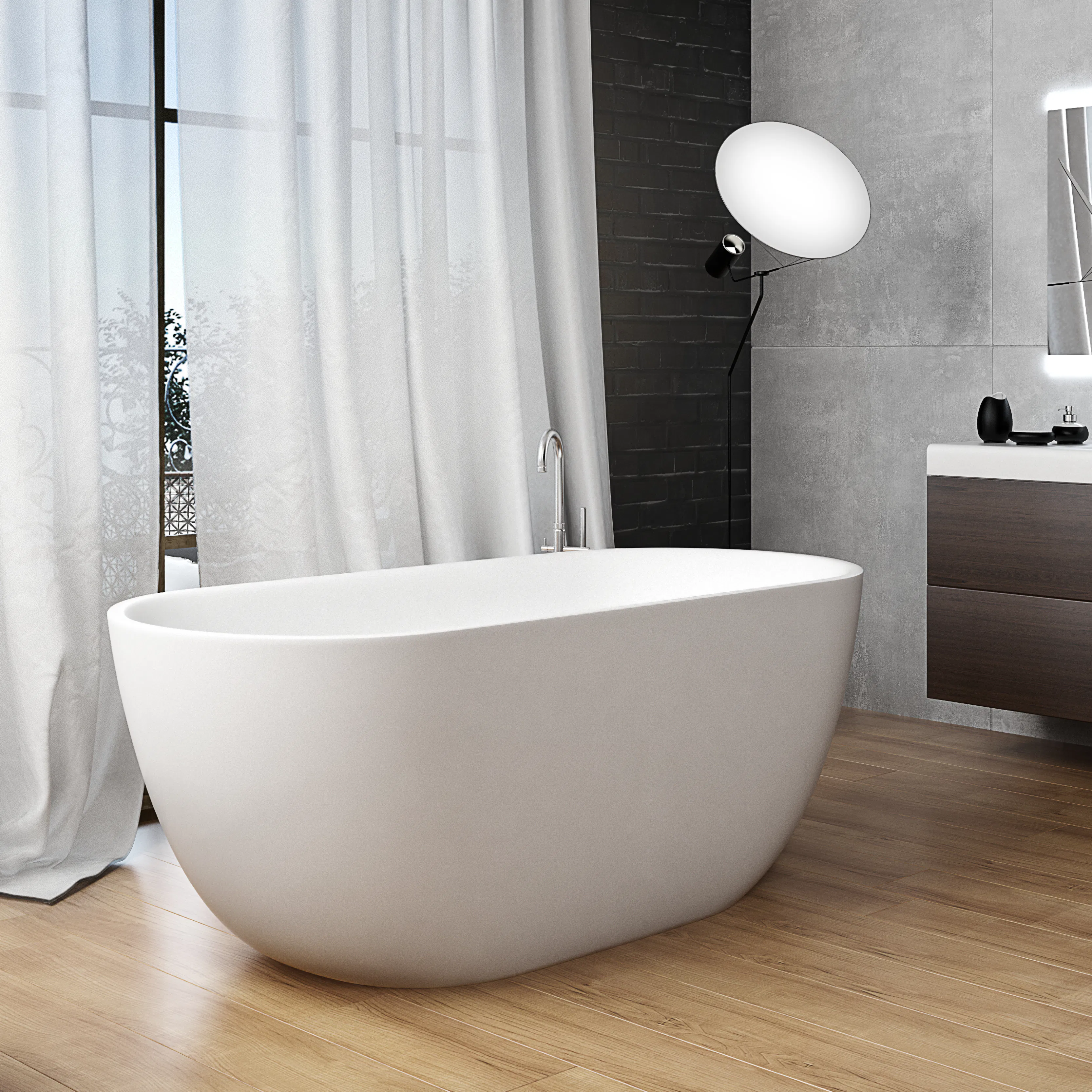 Badkar Swebad Simrishamn Solid Surface