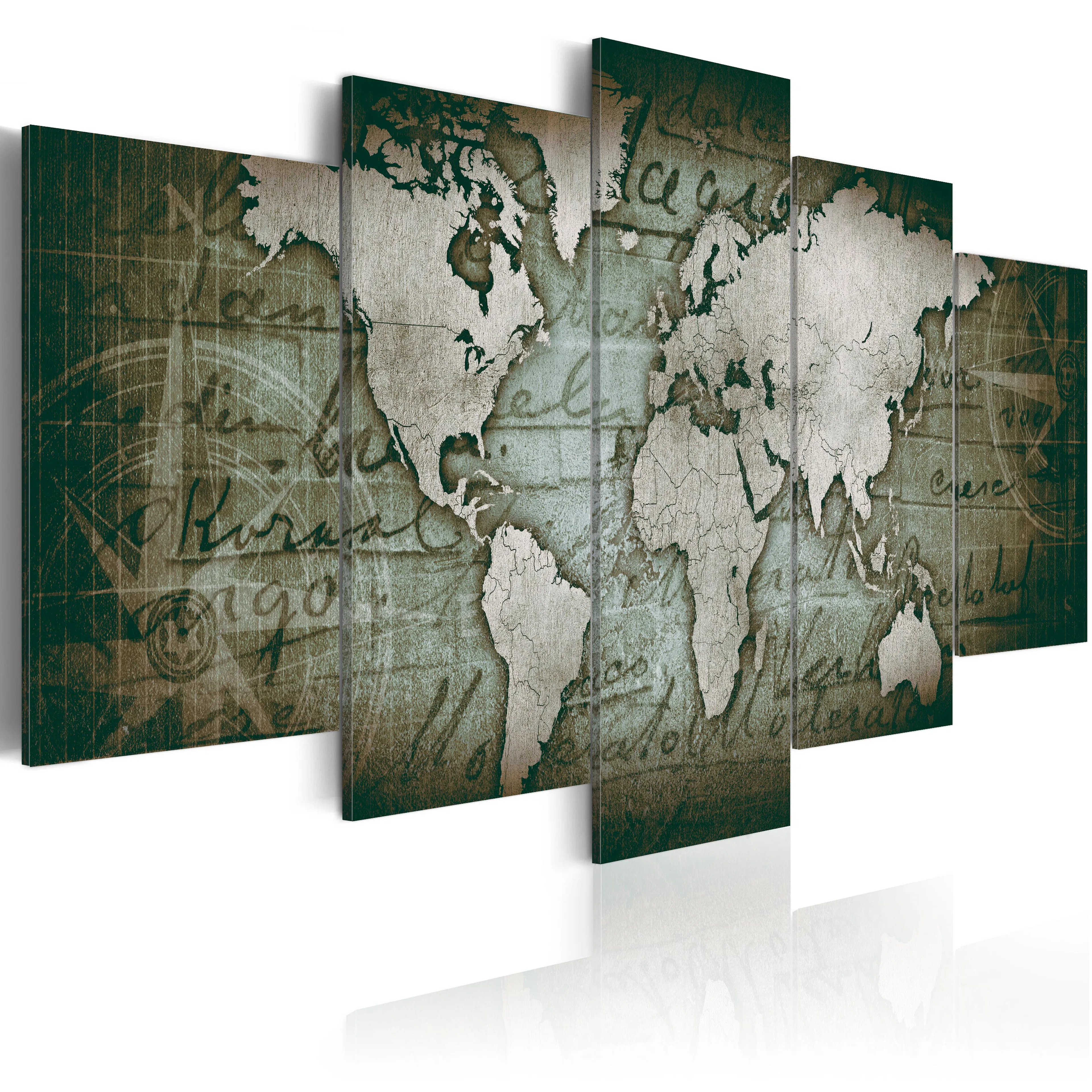 Akrylglastavla Arkiio Bronze map III 100x50