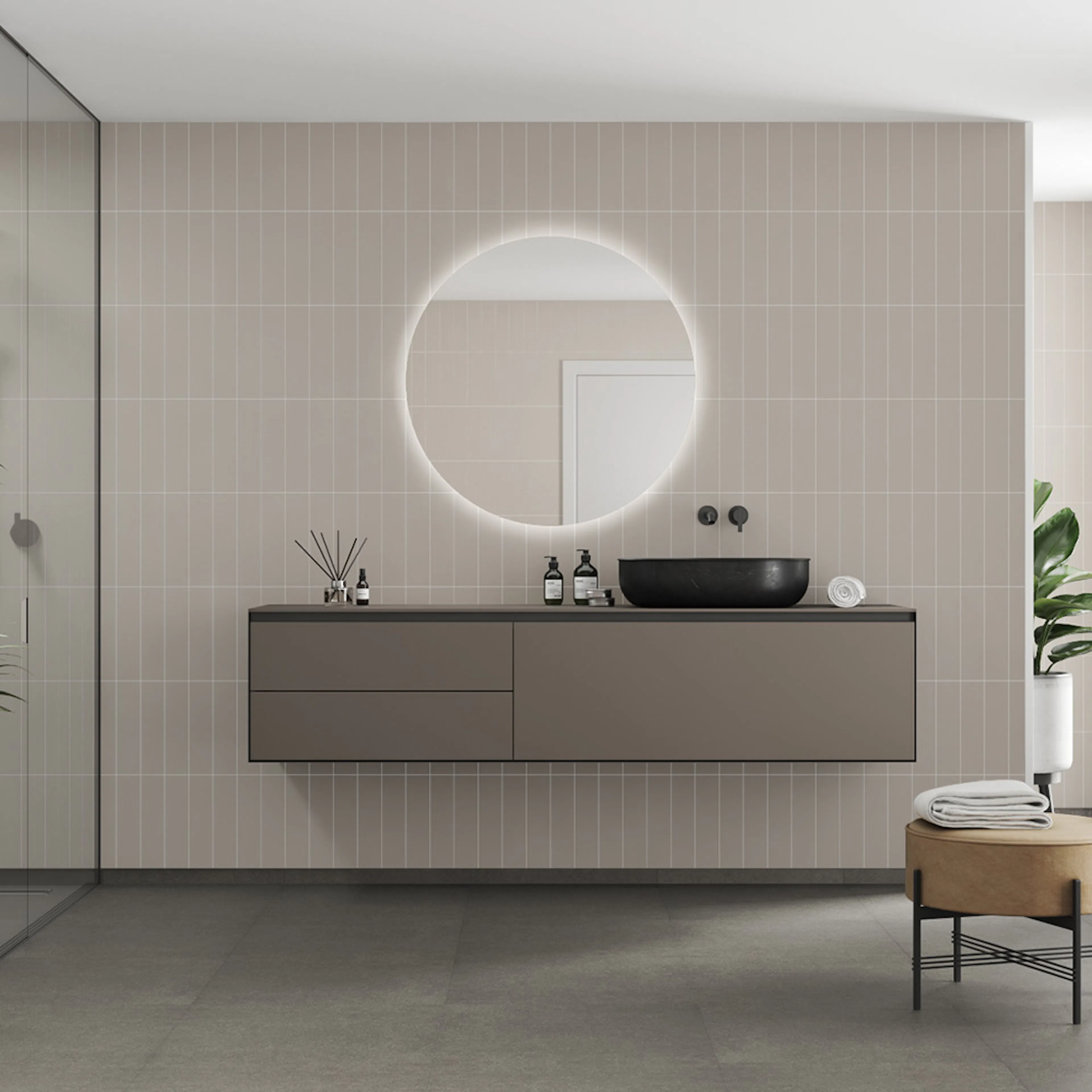 Våtrumsskiva Fibo 5200-M0830 EM Warm Grey 10x620x2400 mm