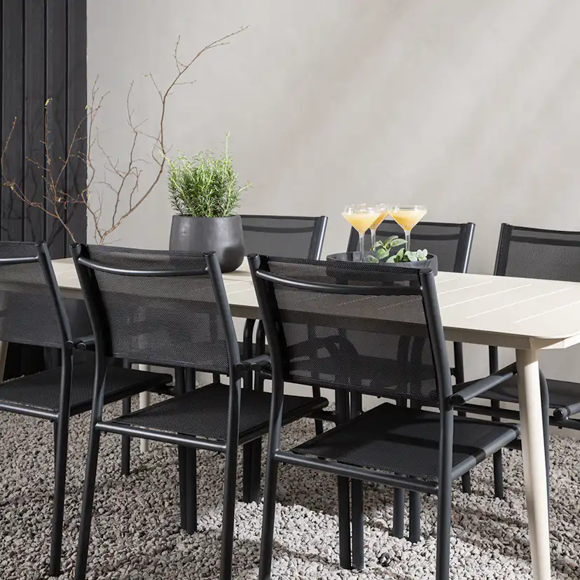Matgrupp Venture Home Lina med 6 Santorini Stolar