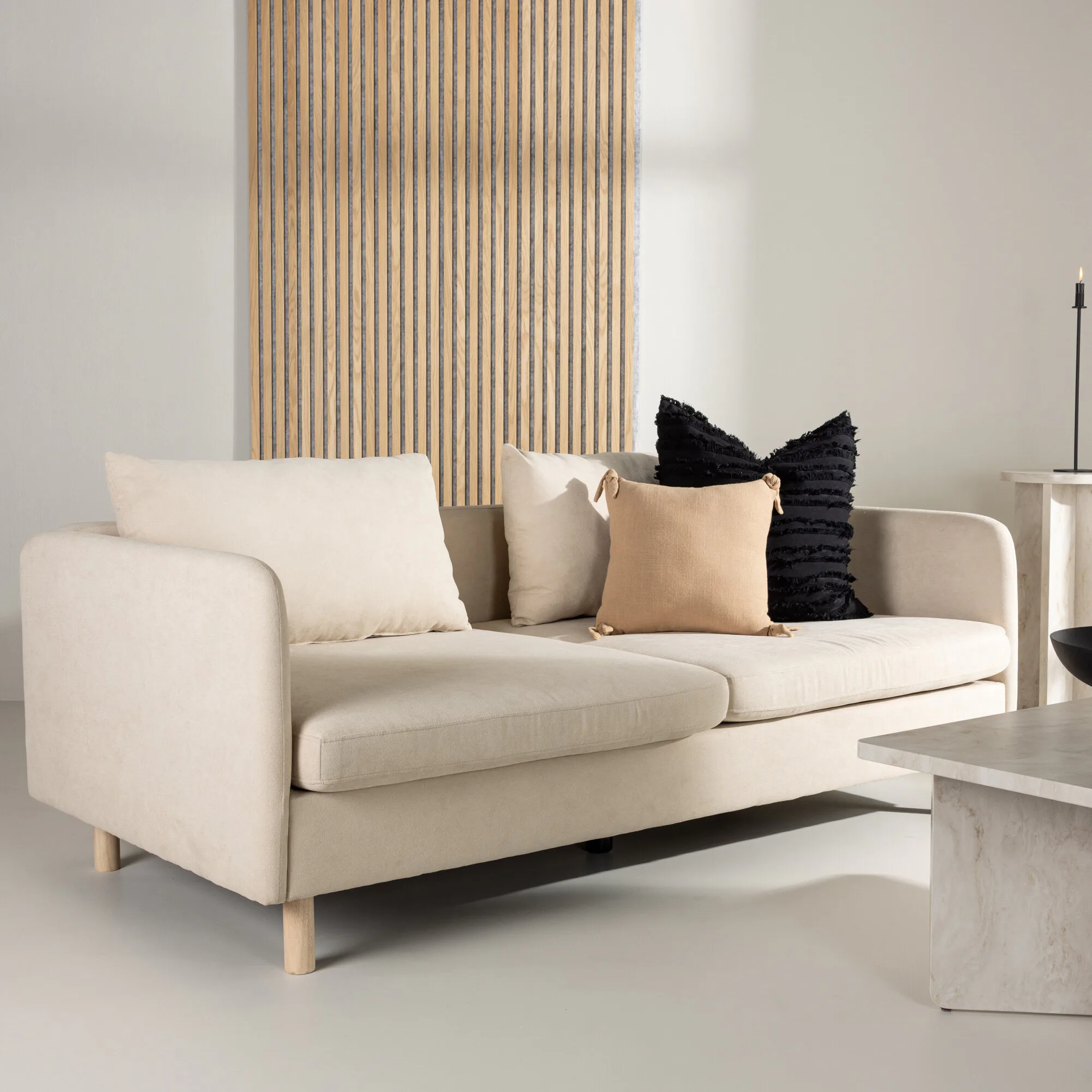 3-sitssoffa Venture Home Zero Ljusbeige 183,5 cm