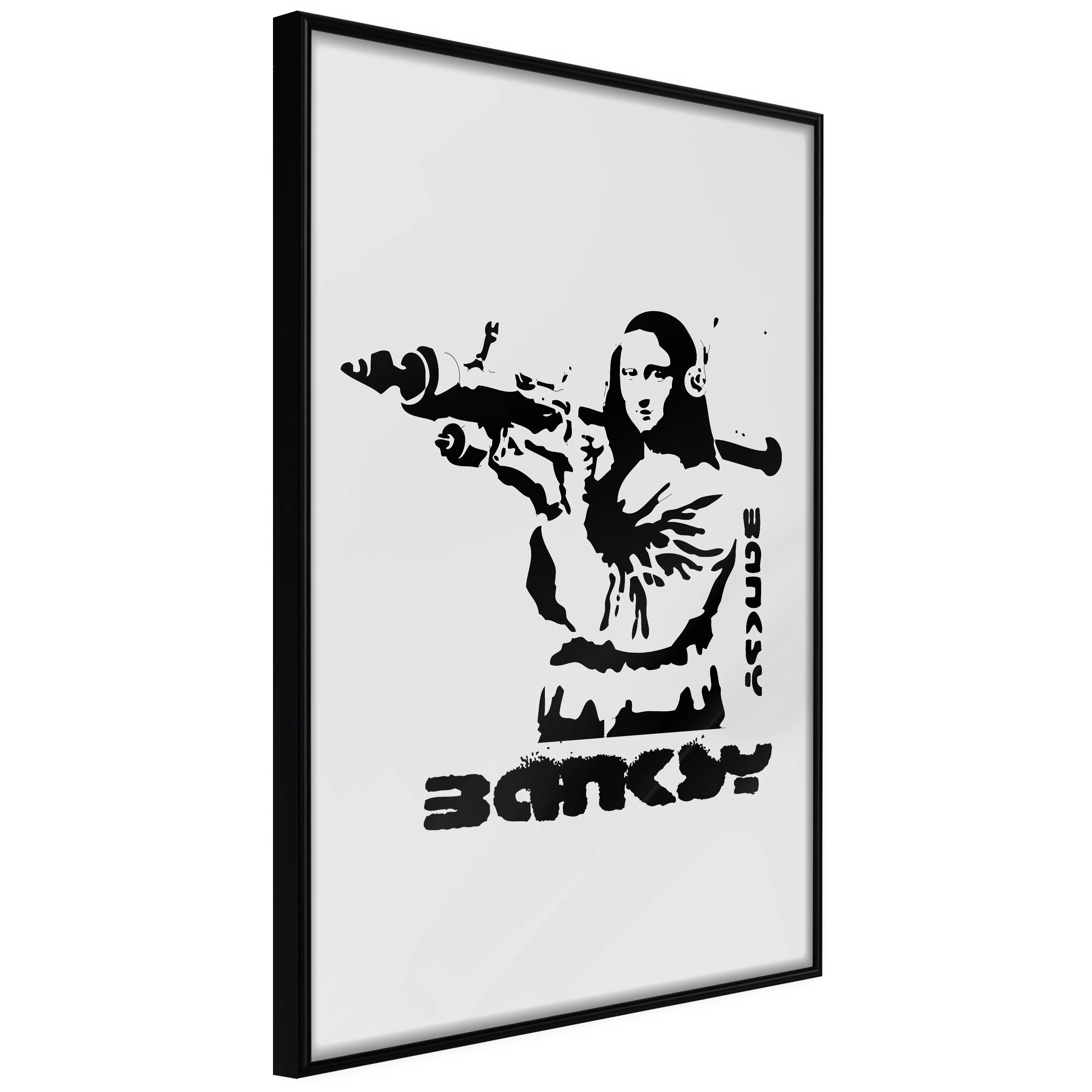 Poster Artgeist Affisch Mona Lisa with a Bazooka