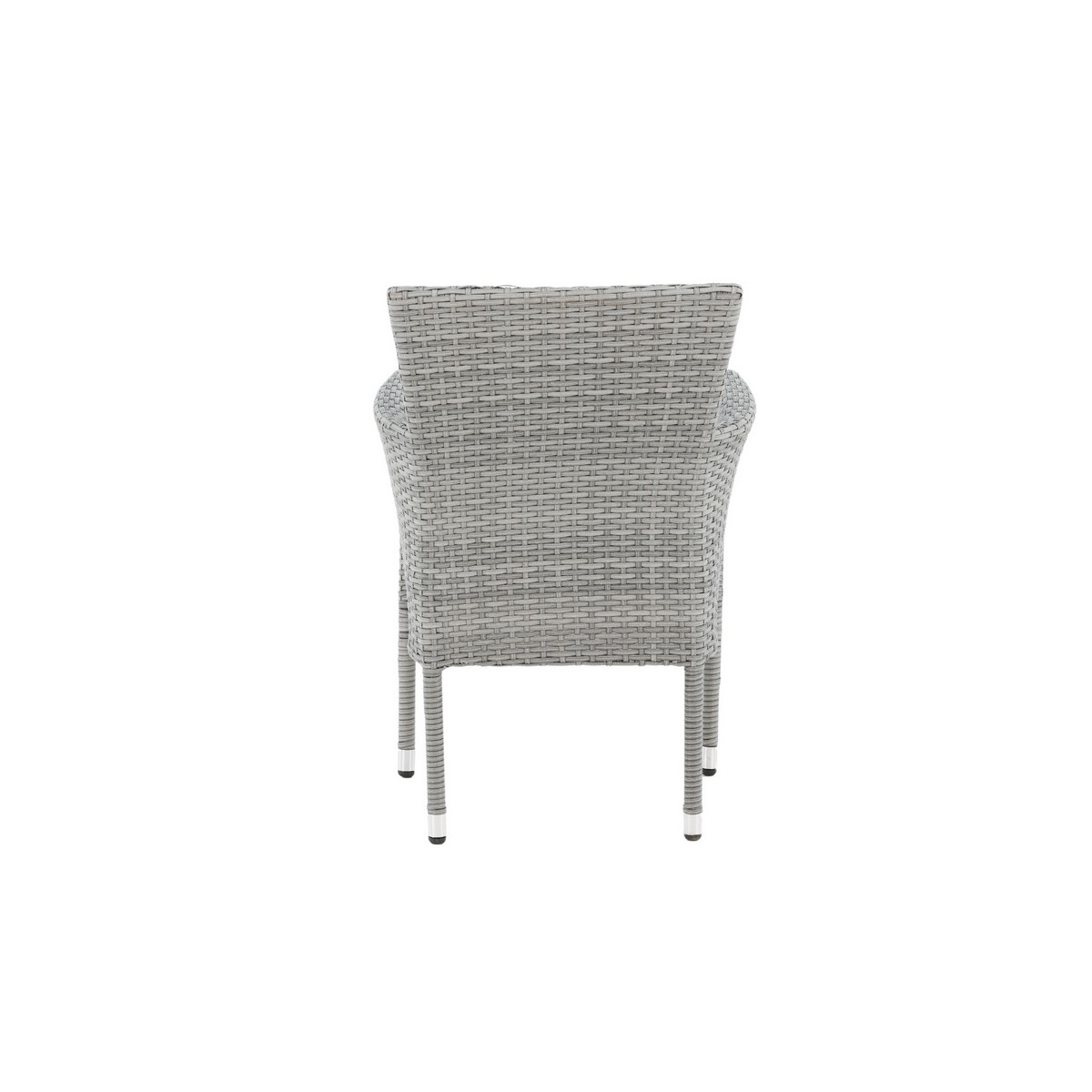 Malina Diningchair 2-pack Alumnium - Grey / Wicker Grå