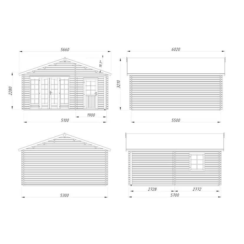 Garage Palmako Roger 21,9 m2 utan Port