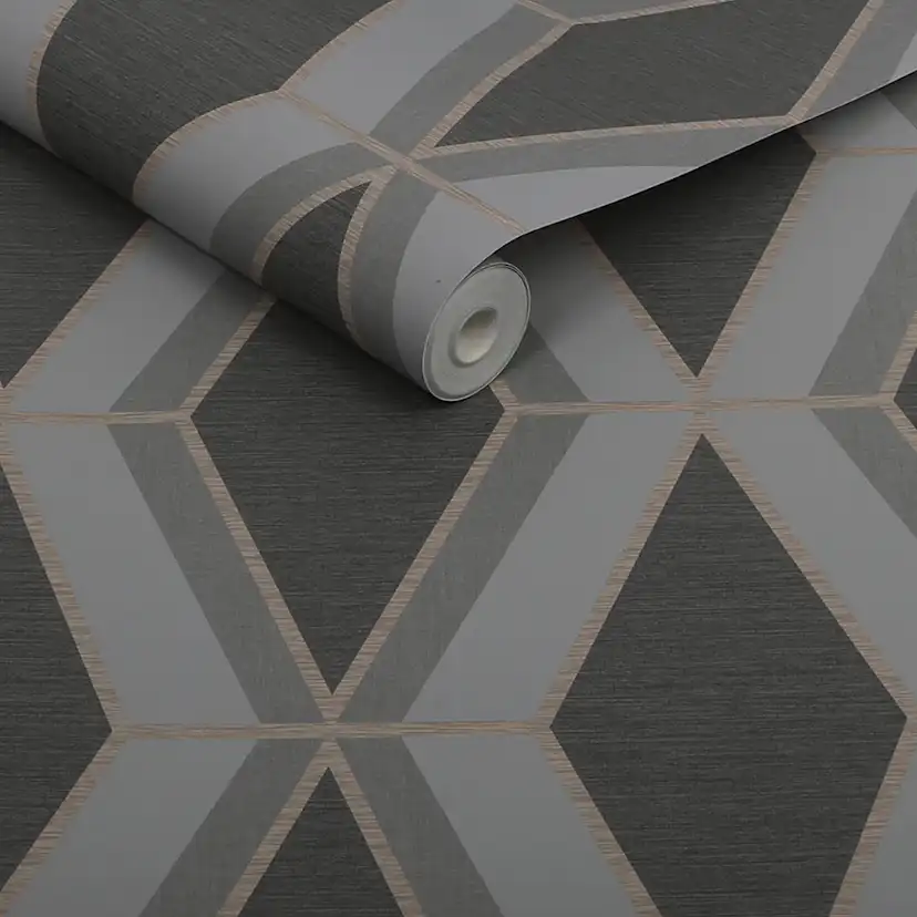 Tapet NEXT Optical Triangle Grey