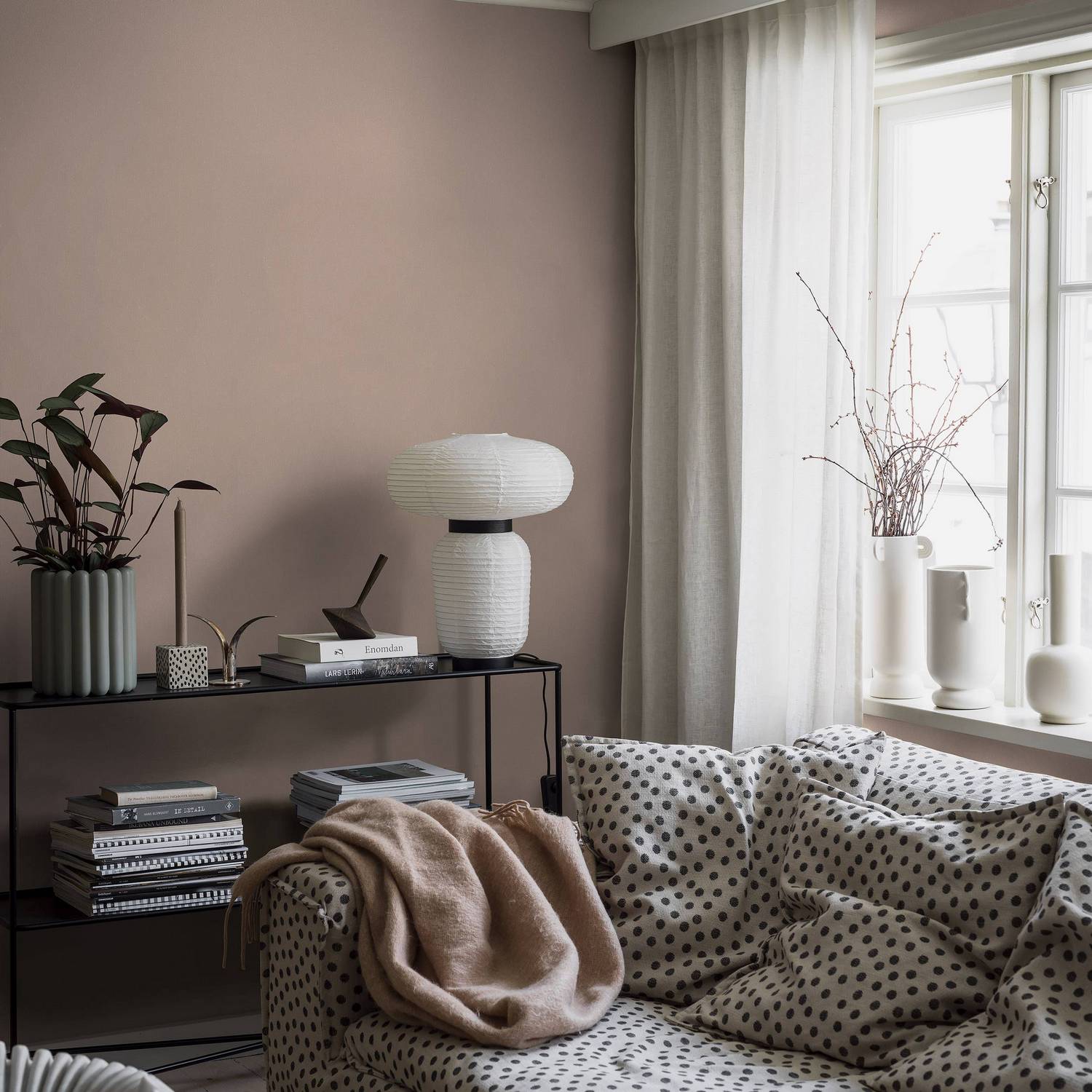 Tapet Boråstapeter Raspberry Linen 4338