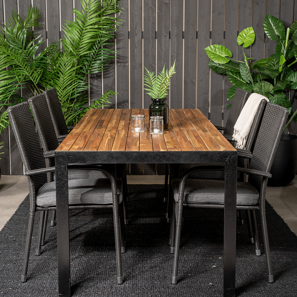Matgrupp Venture Home Bois med 6 Anna Stolar