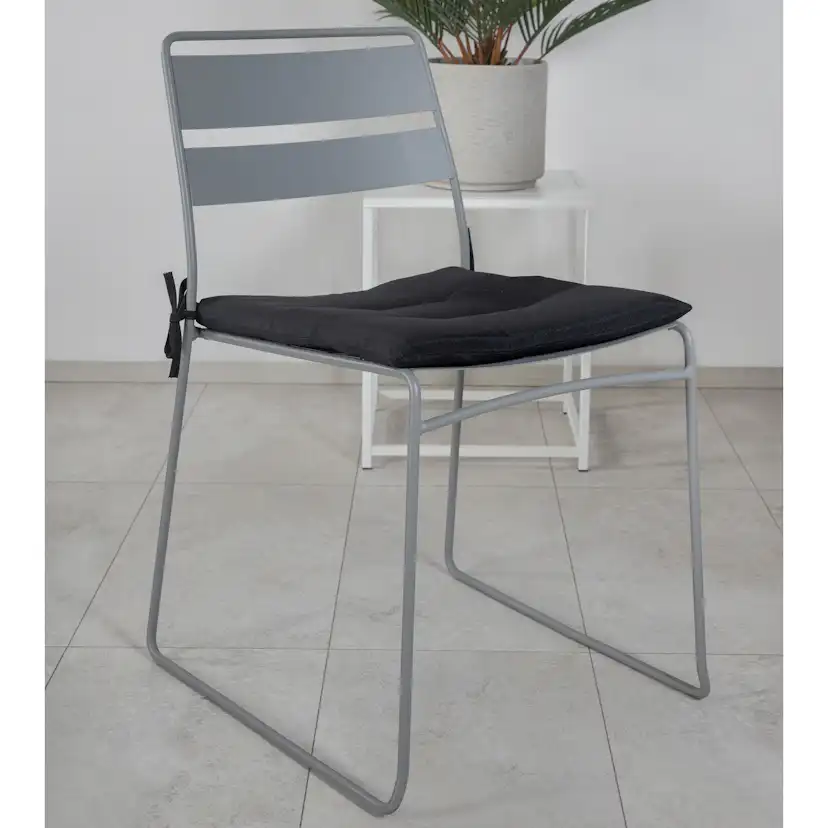 Alma Dining Table - White Alu - ø120cm+Lina Dining Chair - G Grå