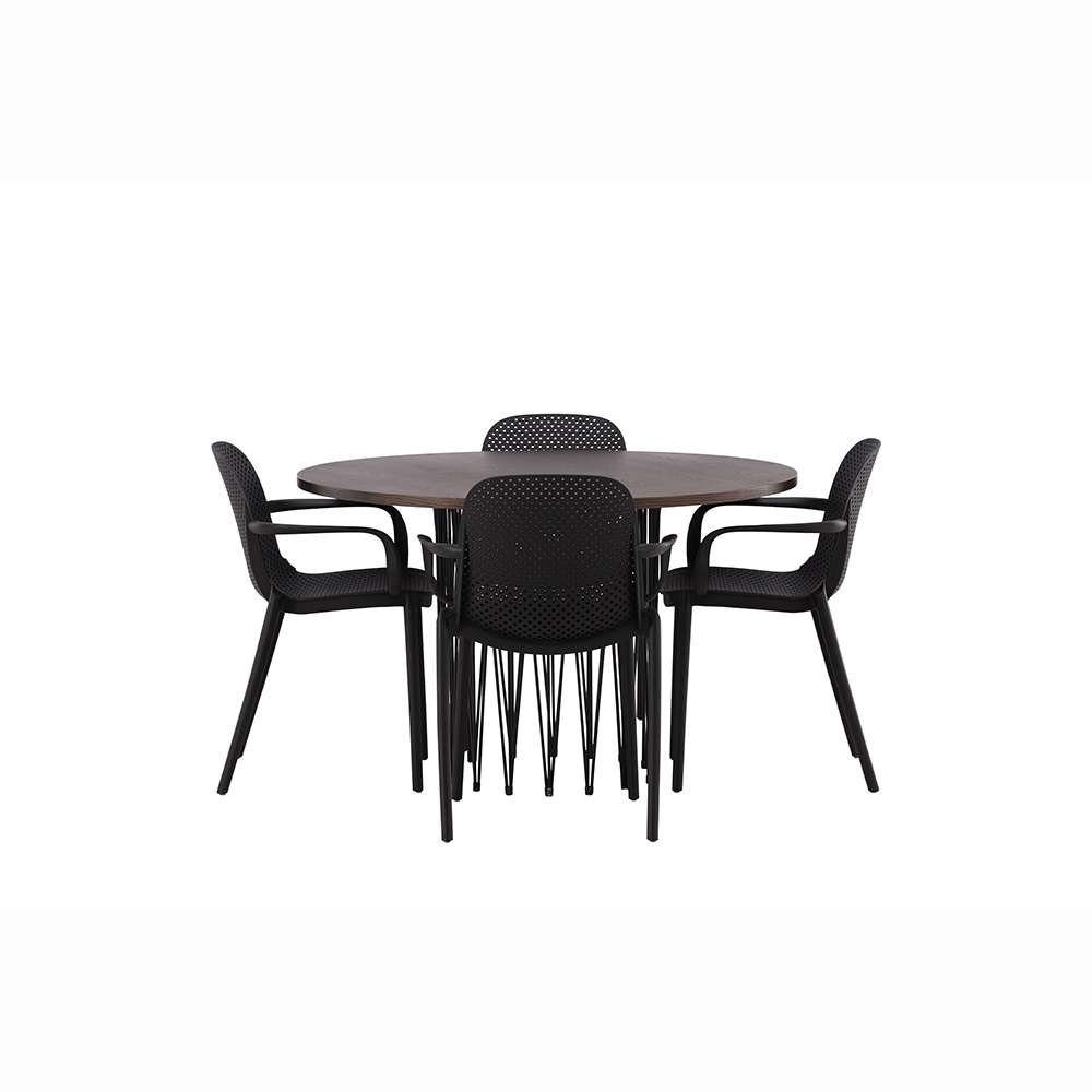 Matgrupp furniture/fashion Stone Rund med 4 Baltimore Stolar