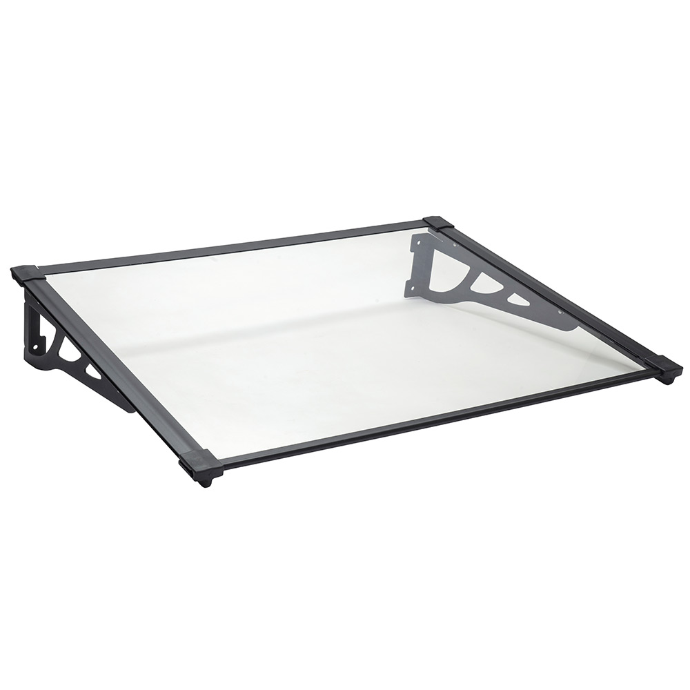 Entrétak Skotte Garden Svart Aluminium Polykarbonat 120x90 cm