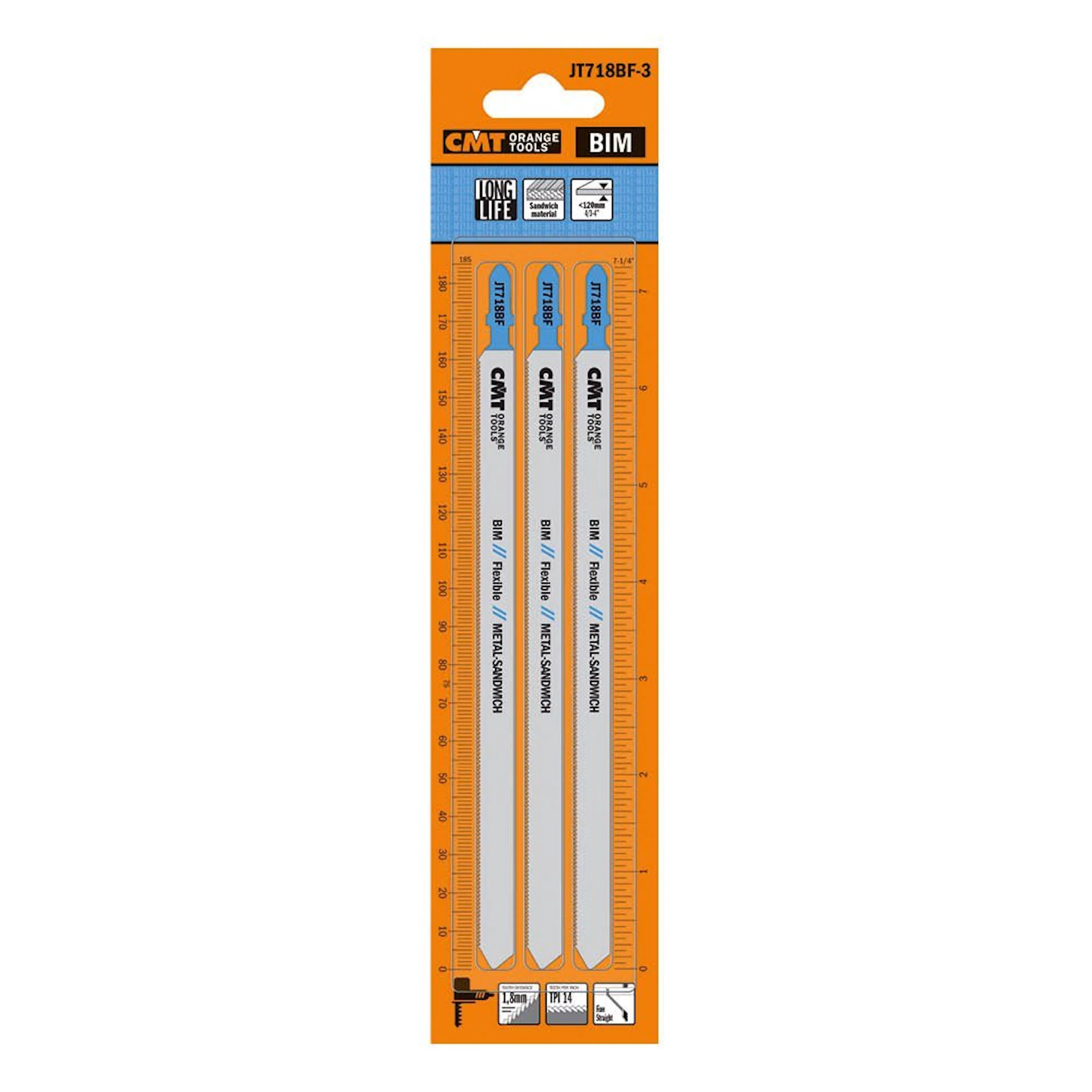 Sticksågblad CMT Orange Tools 160mm BIM Metal Flex 3 st