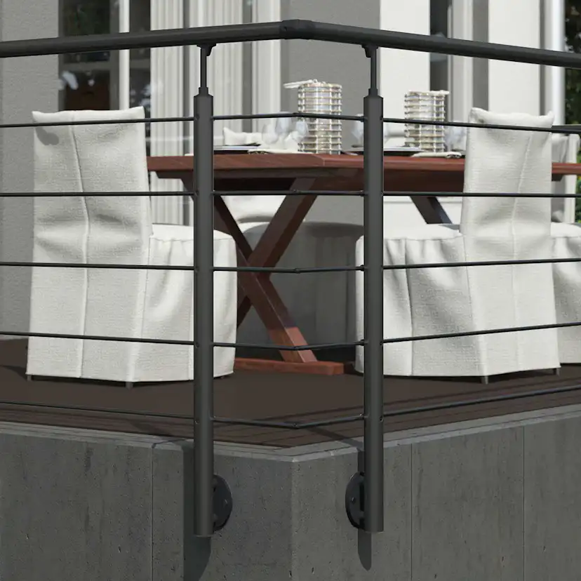 Räcke Dolle Clean Black Väggmonterat