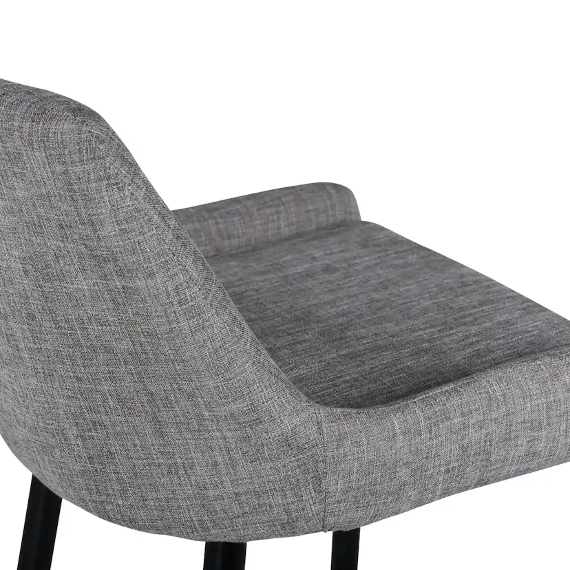Plaza Bar Chair - Black / Beige Fabric (Polyester linen ) Beige/Svart