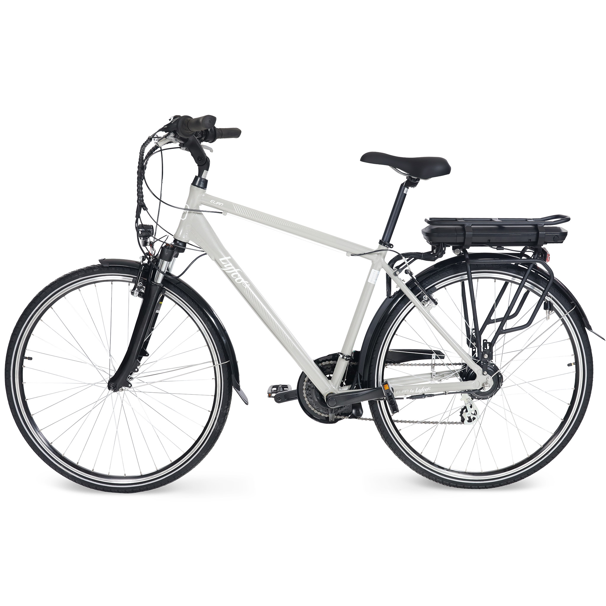 Elcykel Lyfco Herr 28" - Elian 10,4 Ah Silver