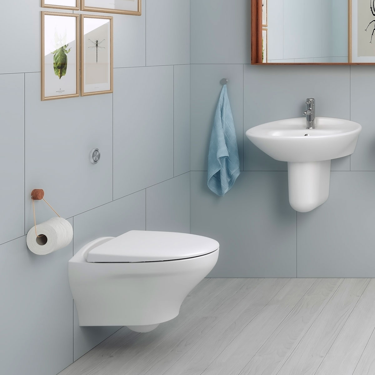 Vägghängd Toalettstol Gustavsberg Estetic 8330 Hygienic Flush