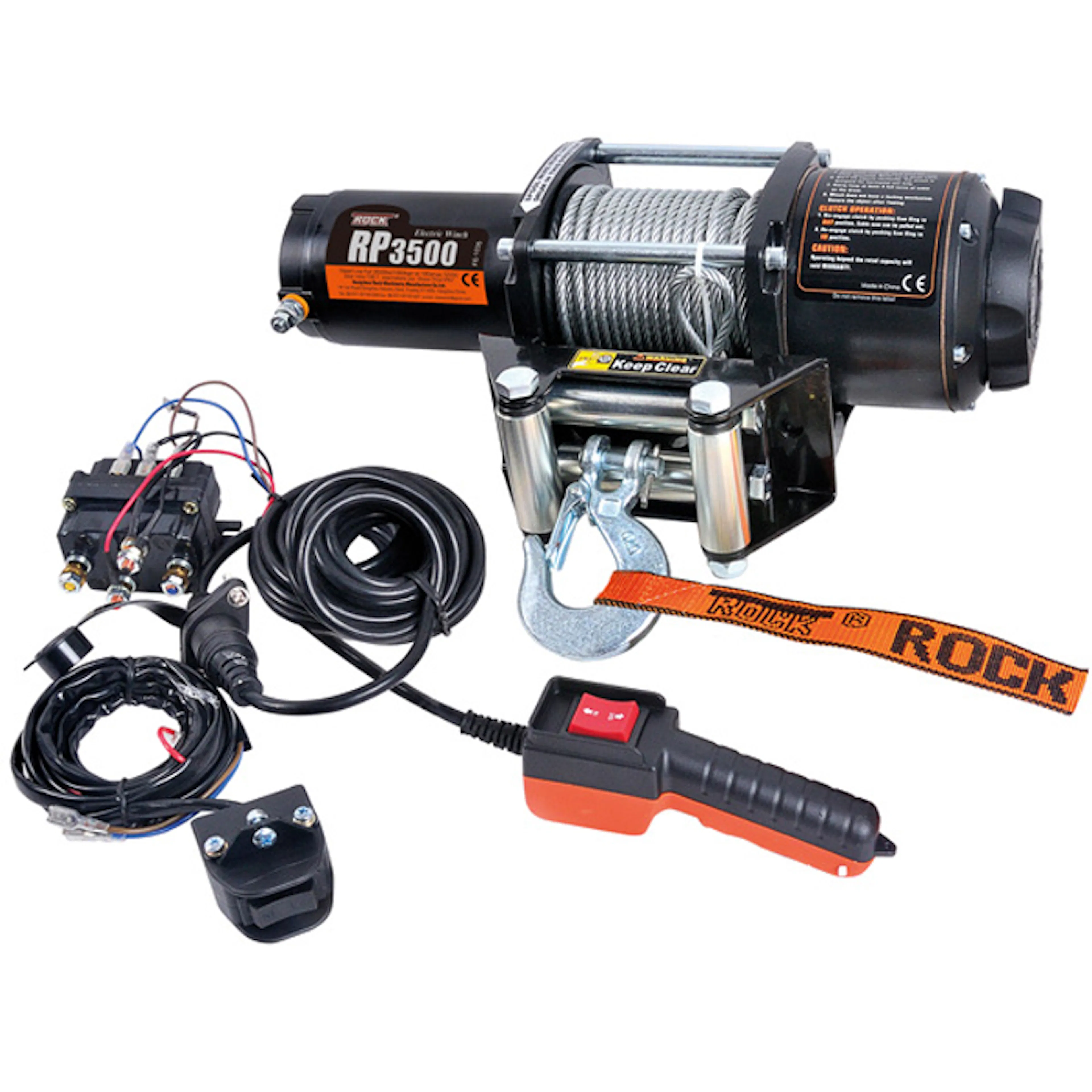 Trailervinsch Rock RP3500 Elektrisk 12 Vdc 3,1 HK (2,3kW) 1589 kg