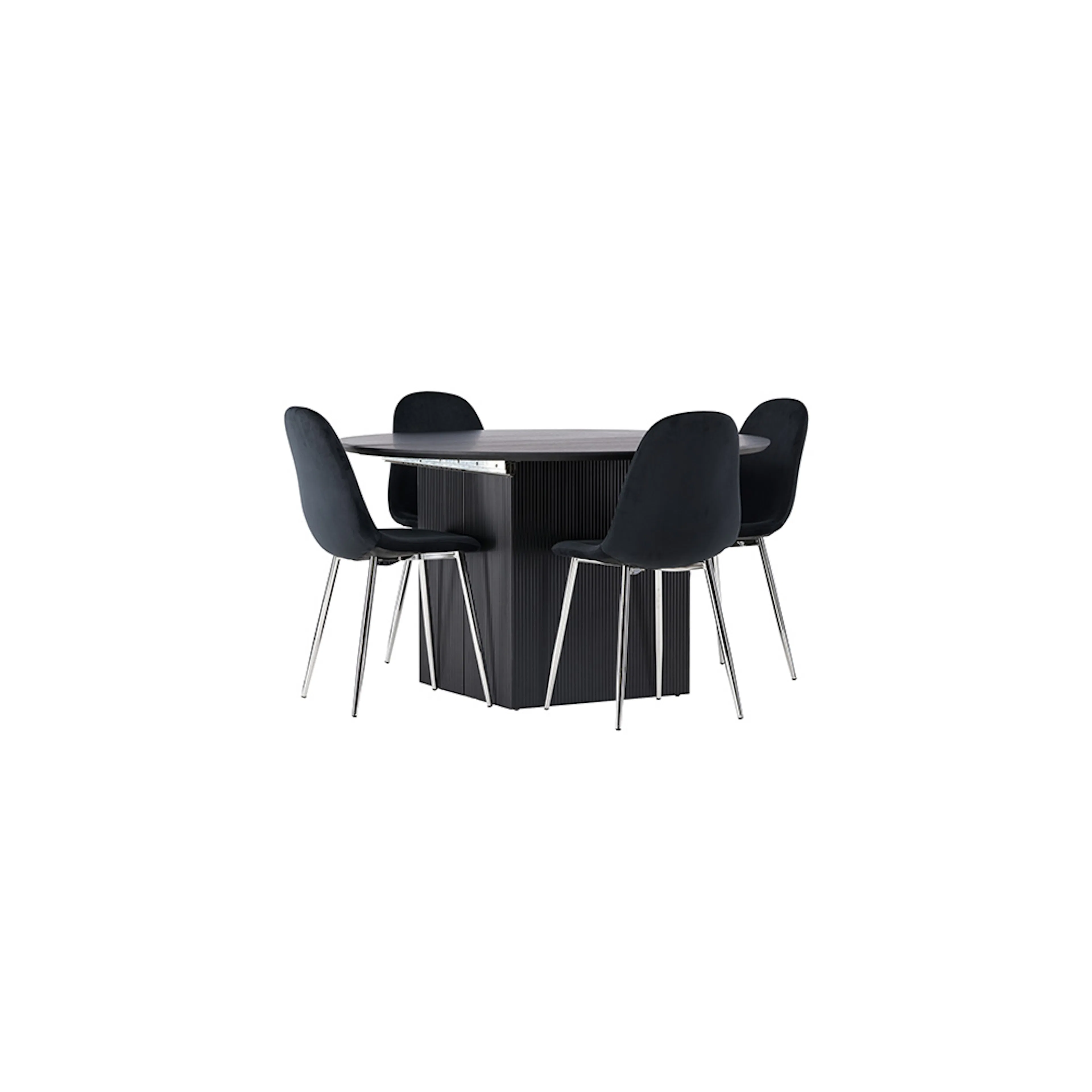 Matgrupp Venture Home Matilda med 4 Polar Sammet Stolar