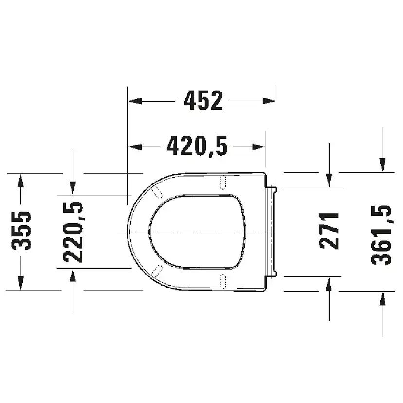 Toalettsits Duravit ME by Starck 002009 Mjukstängande