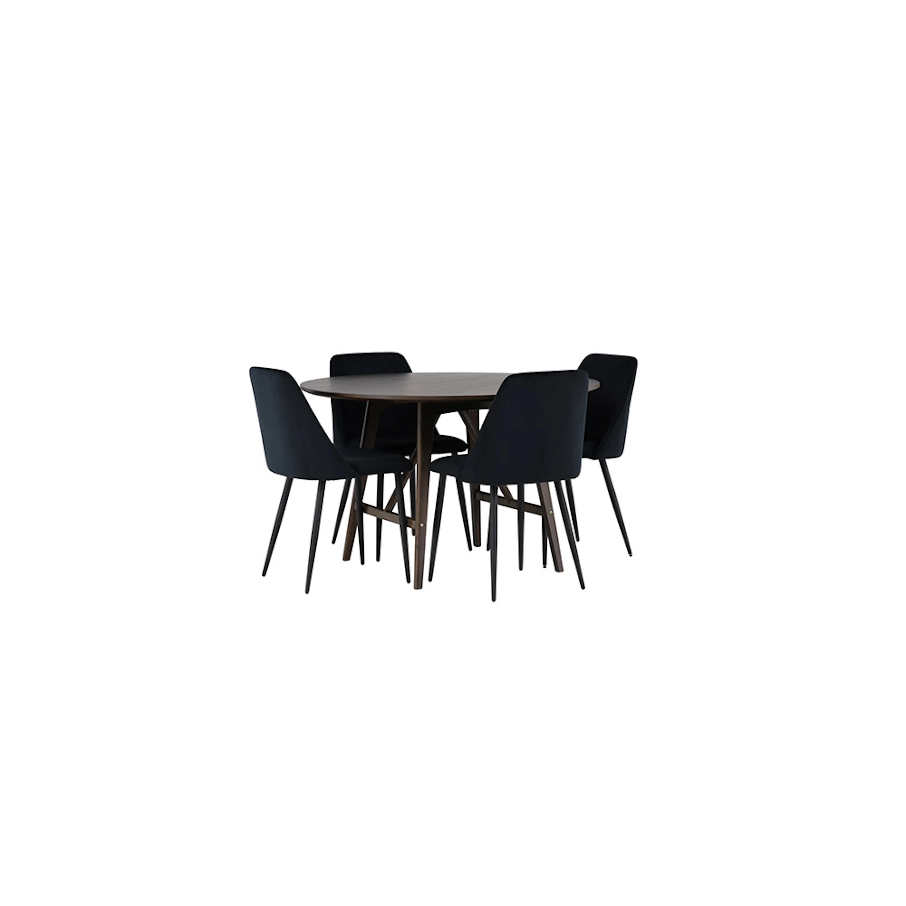 Matgrupp Venture Home Kaseidon Ø100 cm med 4 st Night stolar