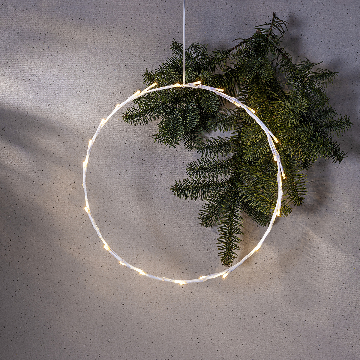 Hängande Dekoration Star Trading Crispy Krans LED