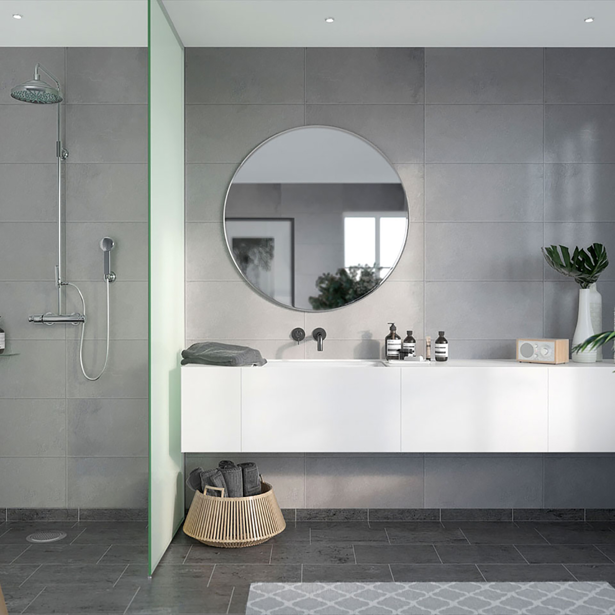 Våtrumsskiva Fibo Casablanca Gris Grande