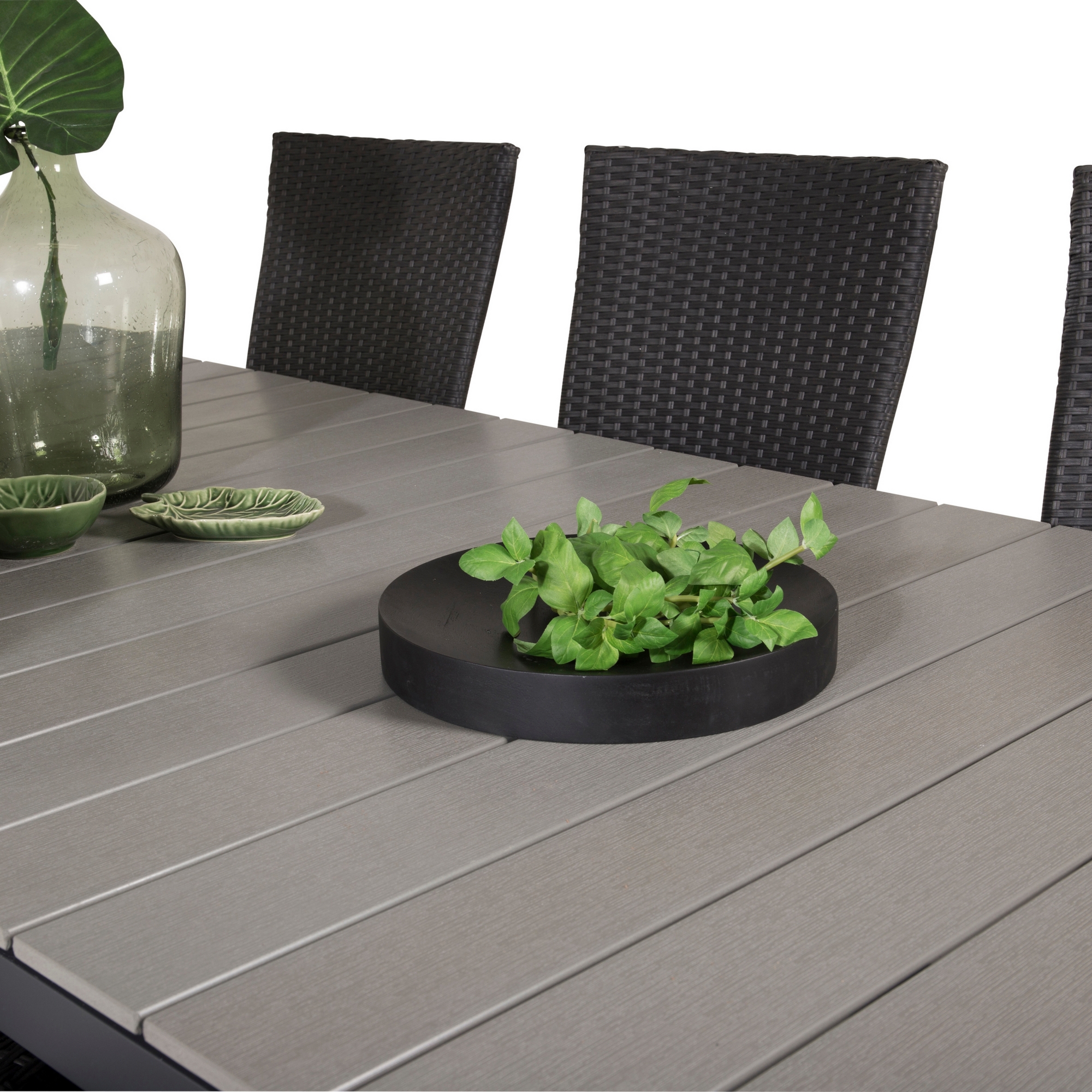 Levels Dining Table 224/324*100 - Svart Aintwood +Padova Arm Svart