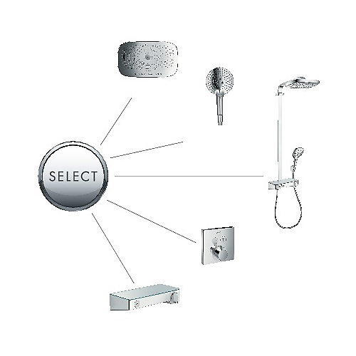 Huvuddusch Hansgrohe Raindance Select E300 3jet Vit/Krom