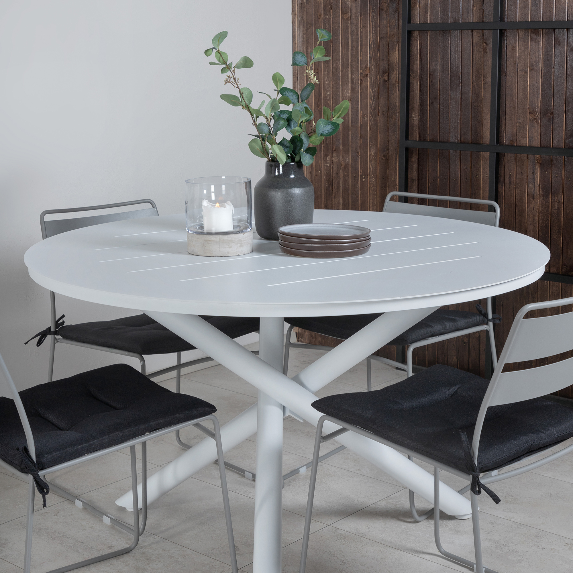 Matgrupp Venture Home Ande Vit med 4 Lumo Matstolar