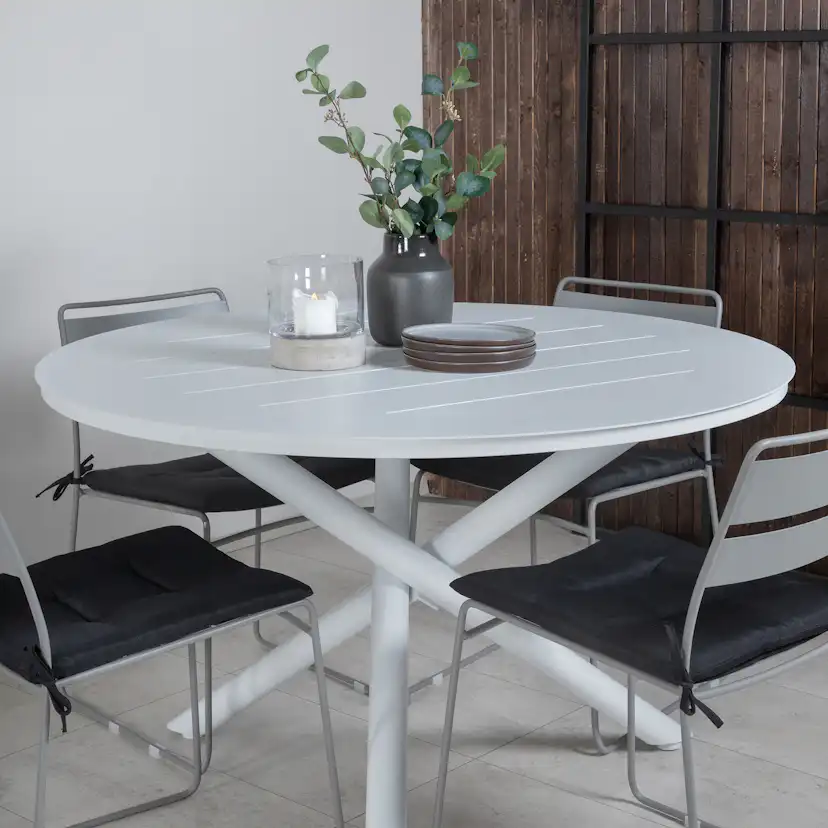Matgrupp Venture Home Ande Vit med 4 Lumo Matstolar