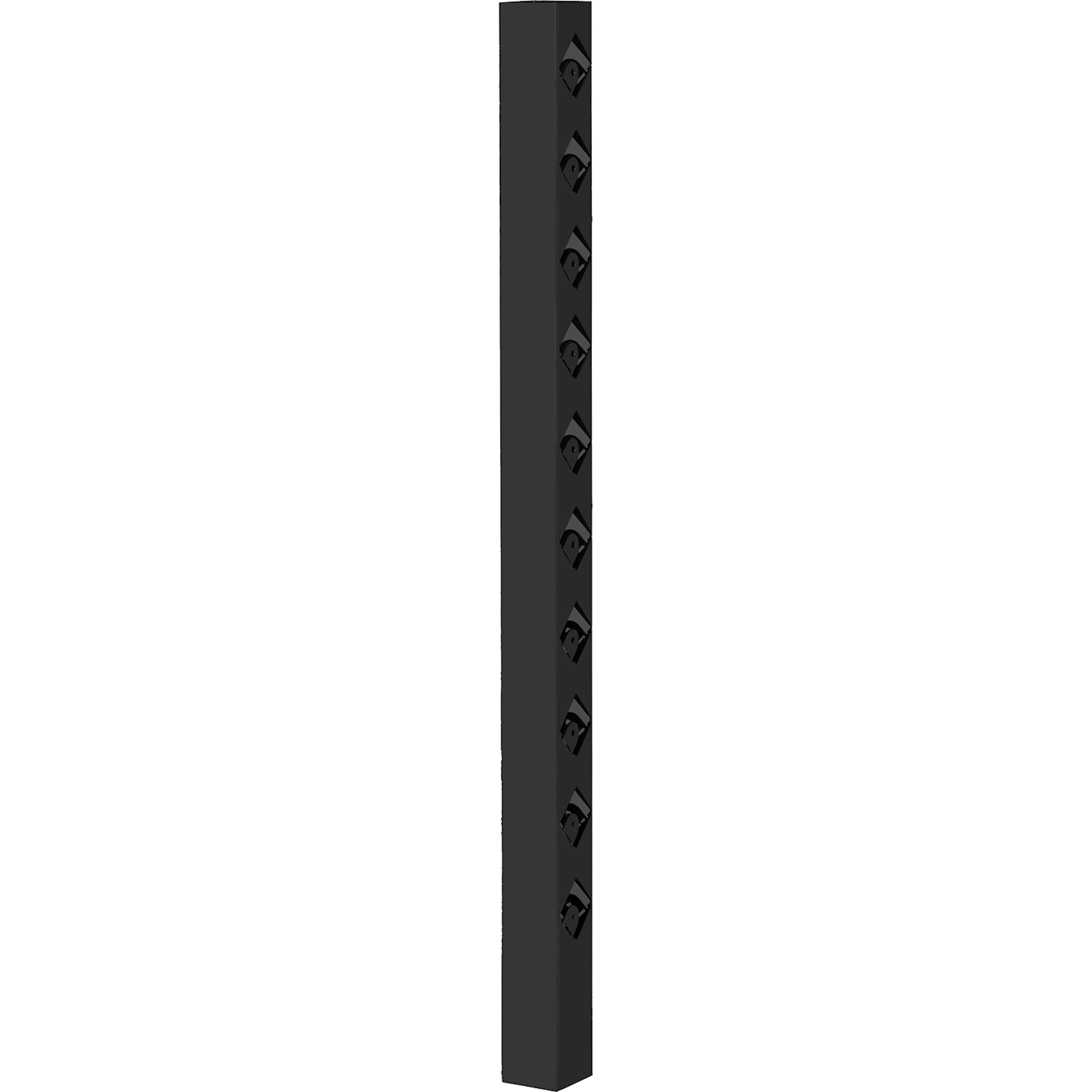 Staketstolpe Öckerö 1100mm svart 70x70 Avslut Svart, Höjd: 1100 mm