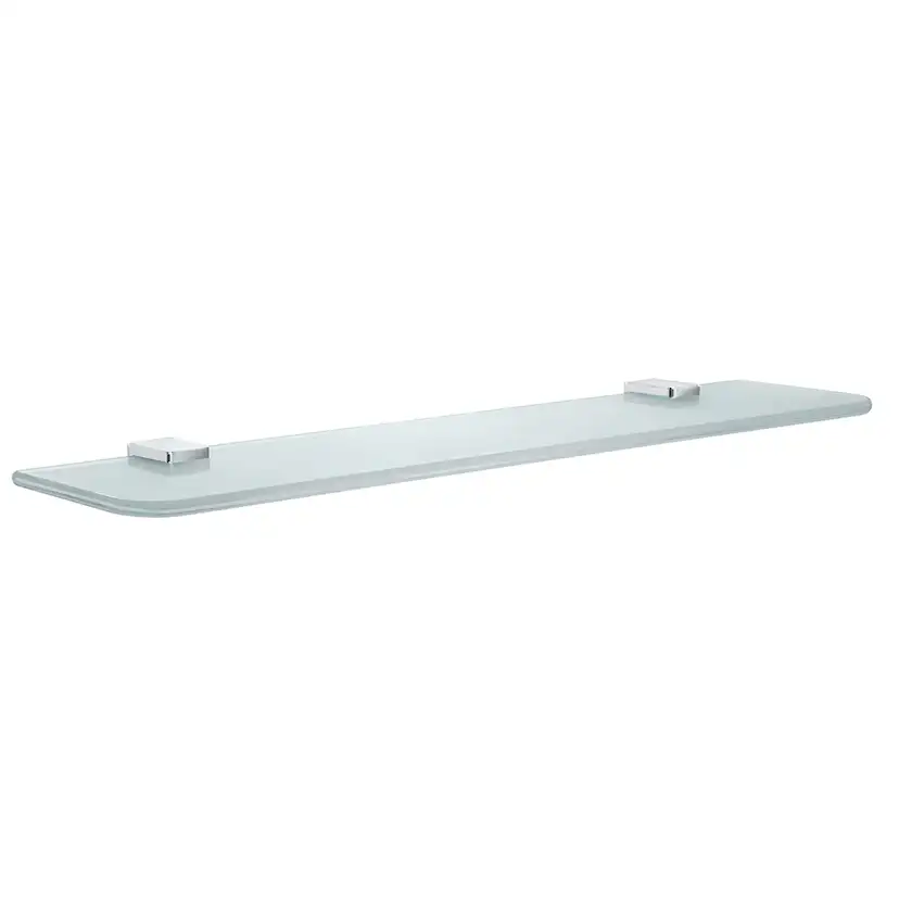 Badrumshylla Smedbo Ice OK347 Krom/Frostat Glas
