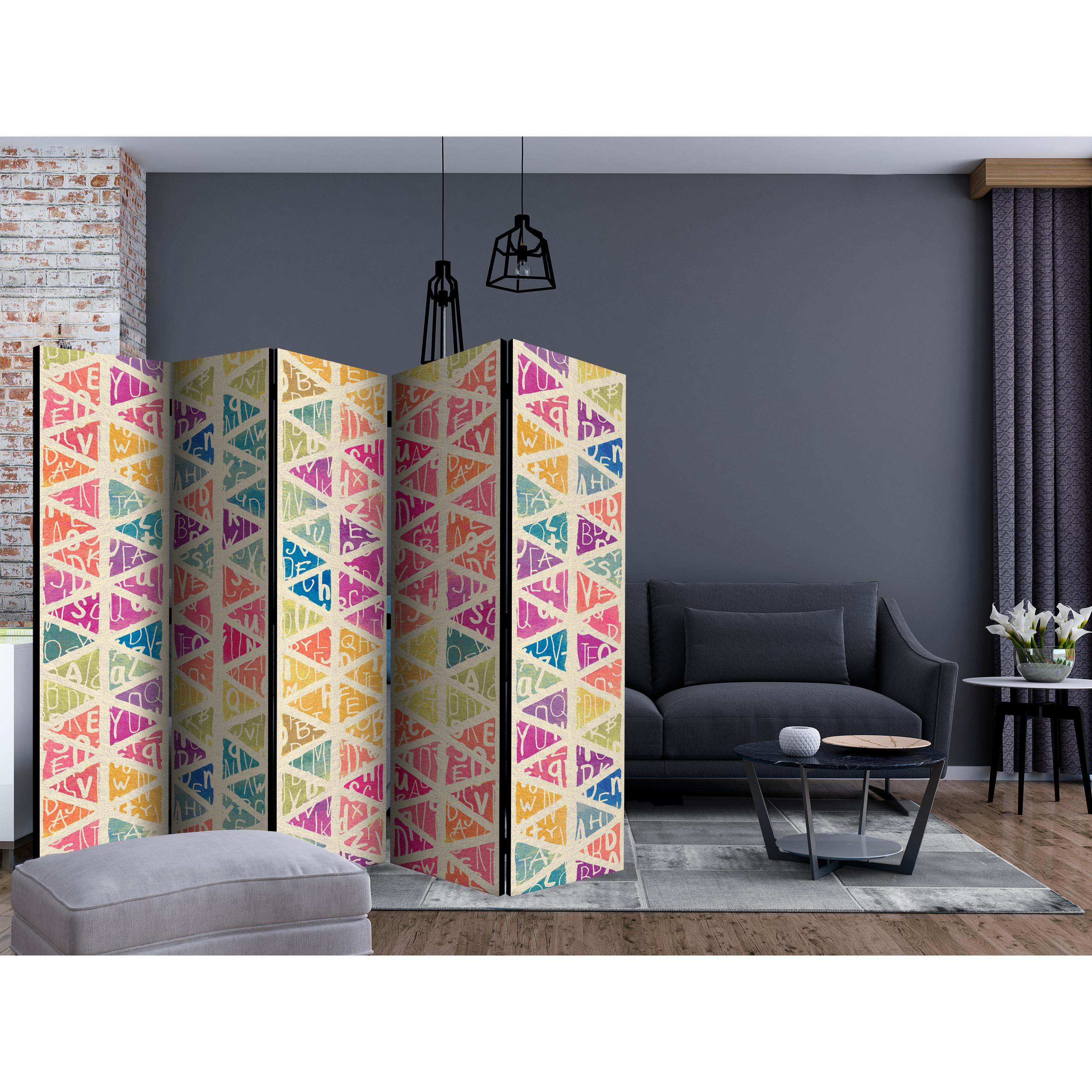 Rumsavdelare Arkiio Letters and Triangles II 225x172 cm