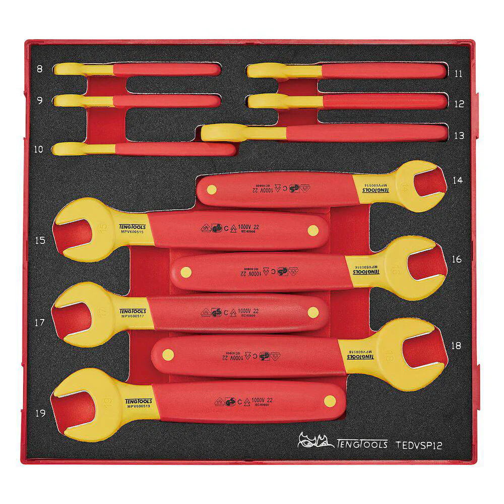 Nyckelsats Teng Tools För 1000 V 12-delars TEDVSP12
