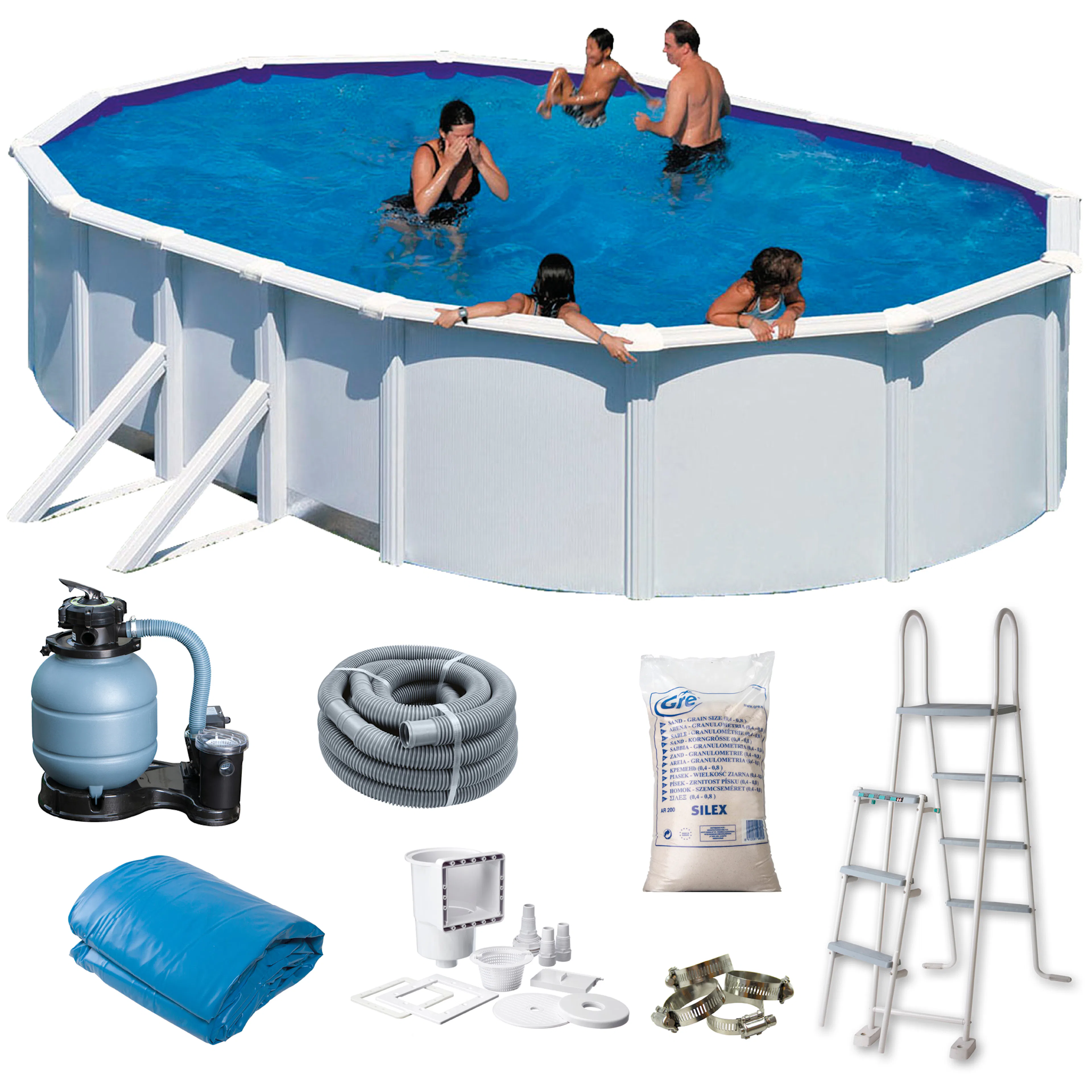 Poolpaket Swim & Fun Basic Pool Oval
