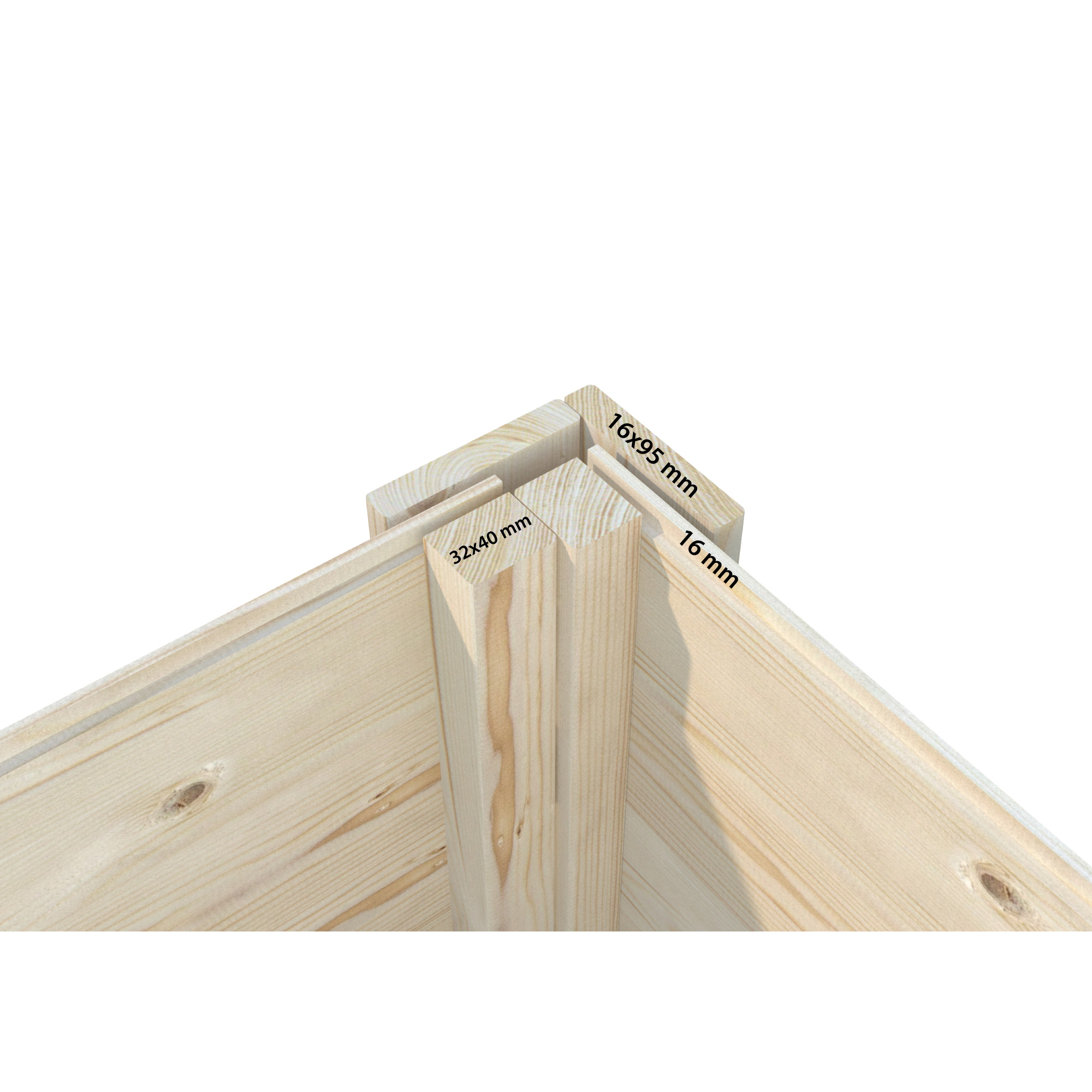 Lekstuga Palmako Jennie 3,7 m² Trästuga med Altan & Sadeltak