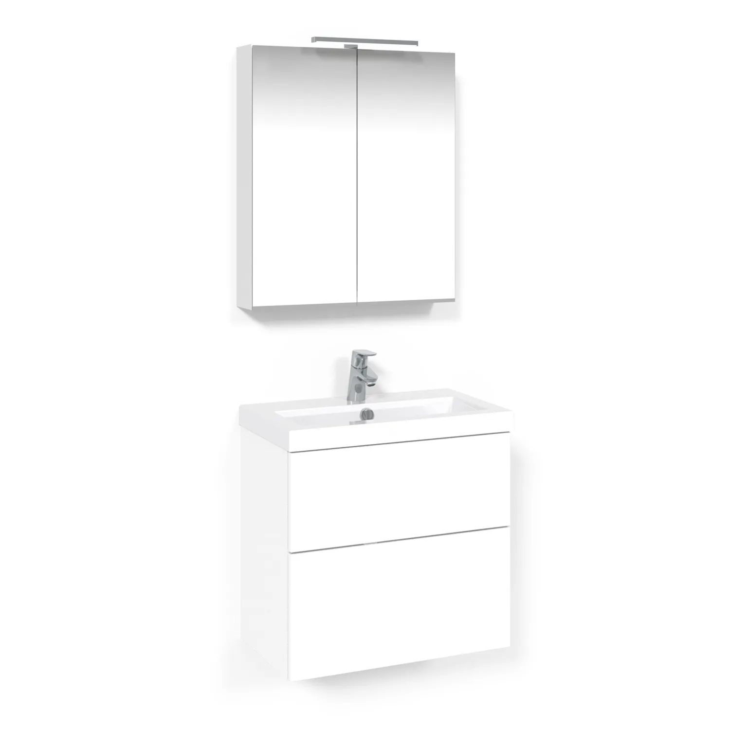 Möbelpaket Macro Design Charm Tvättställsskåp med Crown Spegelskåp