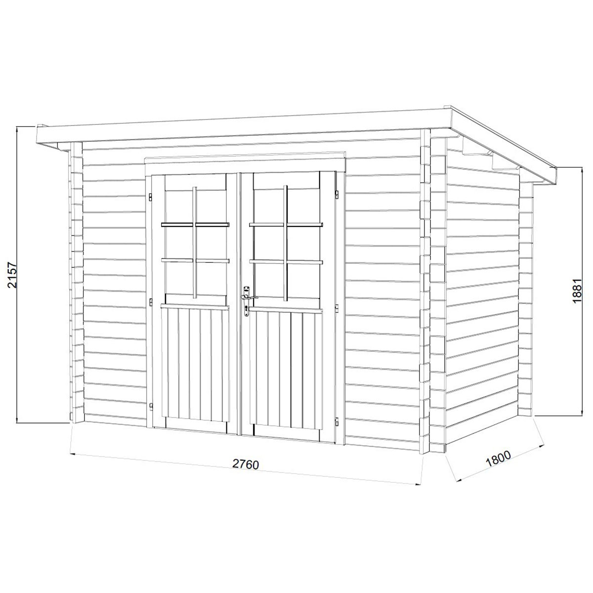 Stuga Palmako Alice 5,0 m2 (inv. 4,7 m2)
