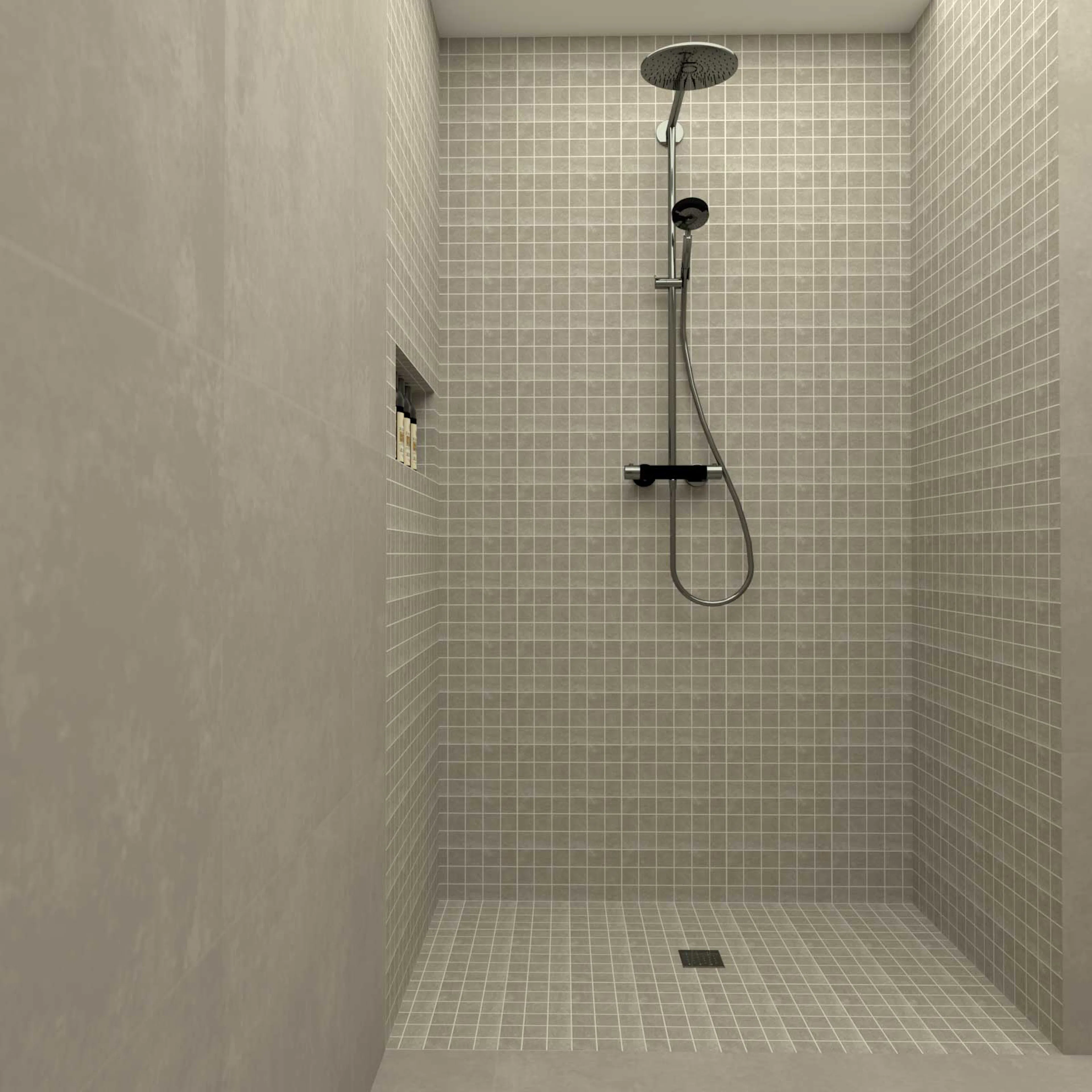 Mosaik Ceramiche Keope Ikon Silver Grå 5x5 cm Matt