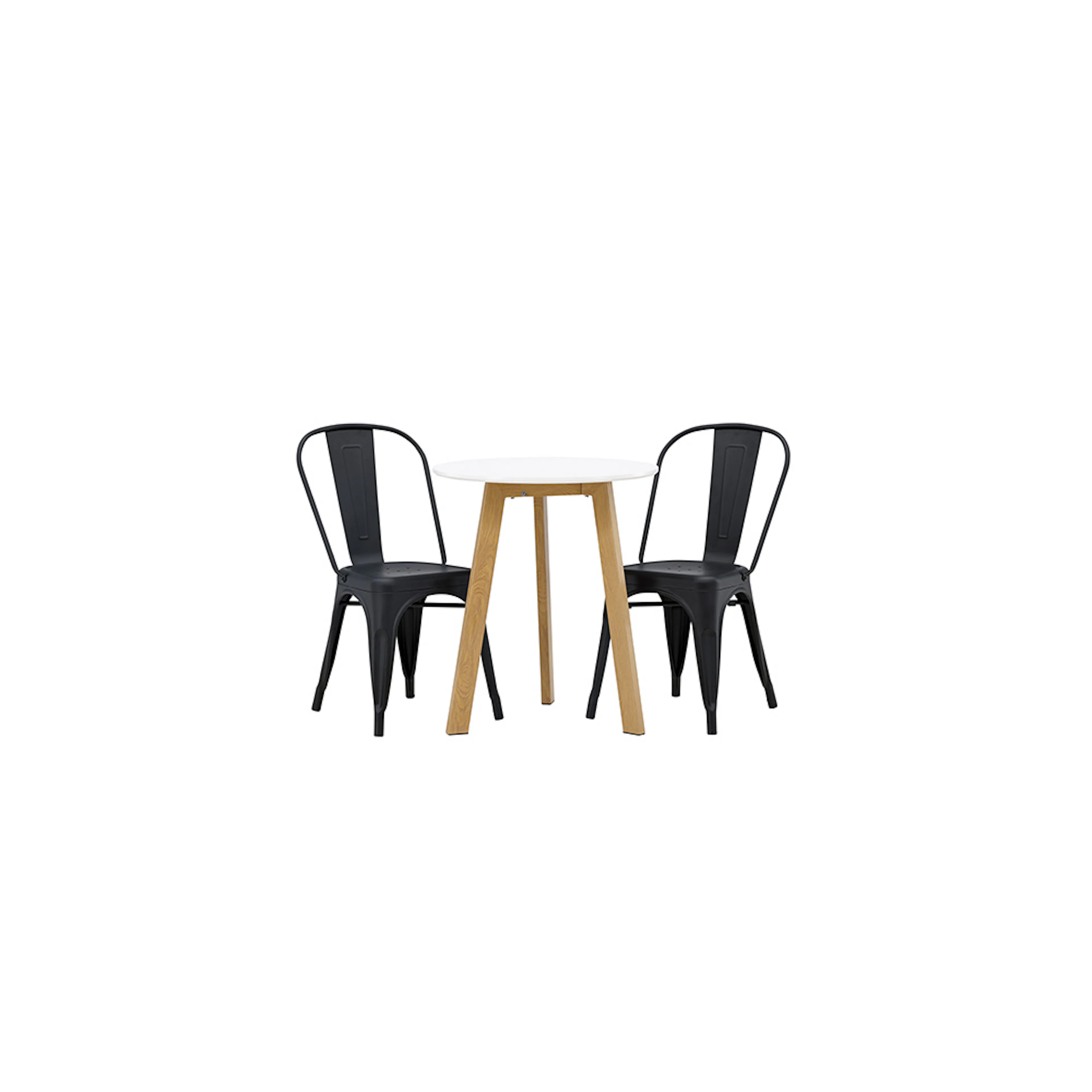 Matgrupp Venture Home Leonora Ø65 cm med 2 st Tempe stolar