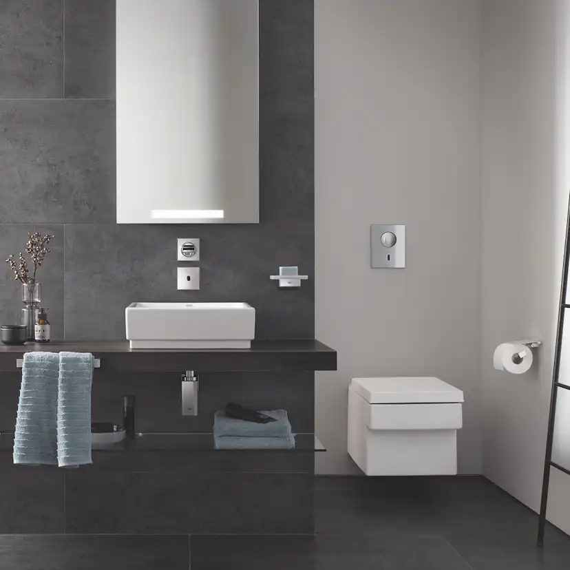 Vägghängd Toalettstol Grohe Cube Ceramic 39244 Komplett