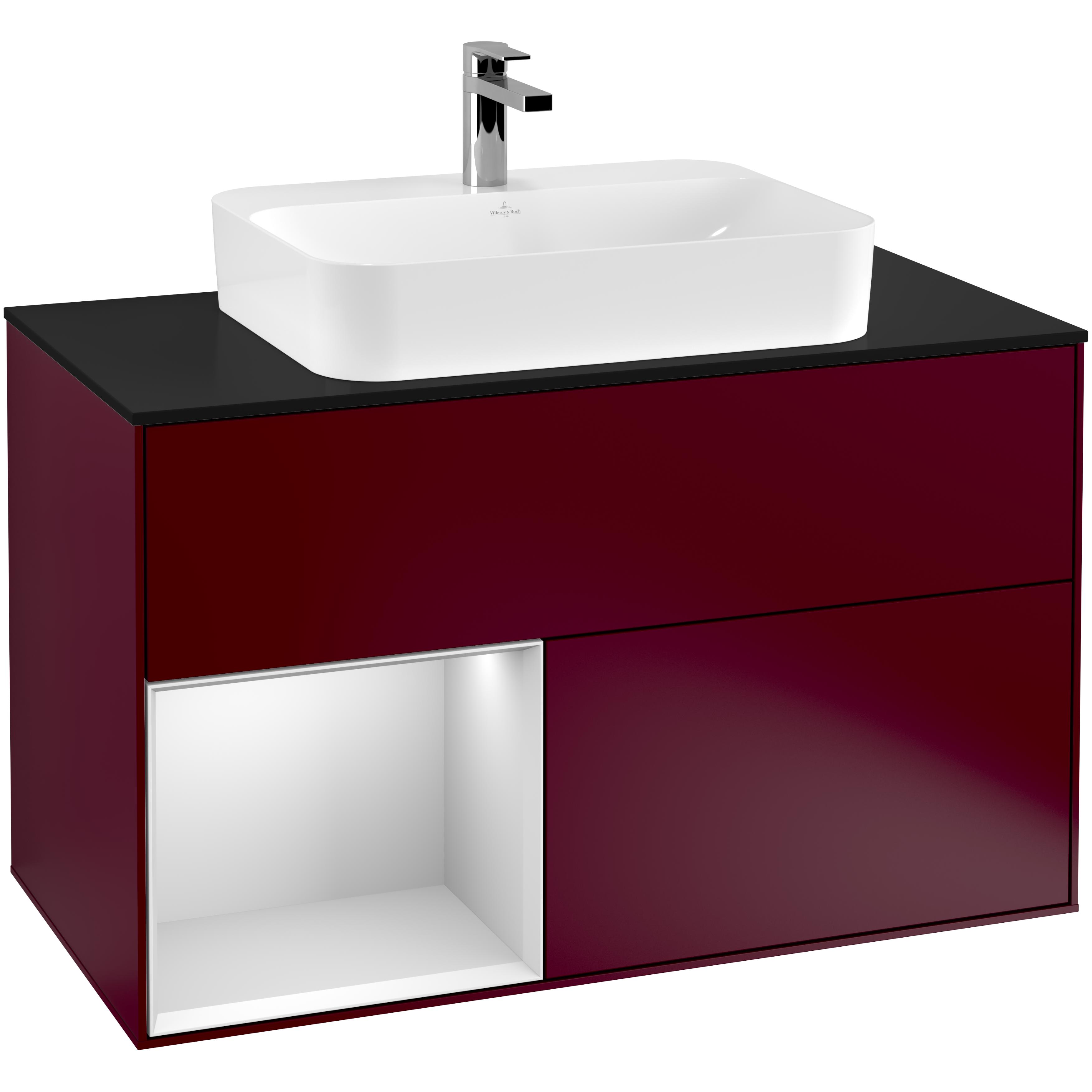 Tvättställsskåp Villeroy & Boch Finion med 2 Lådor Hylla och Bänkskiva för Ytmonterat Tvättställ
