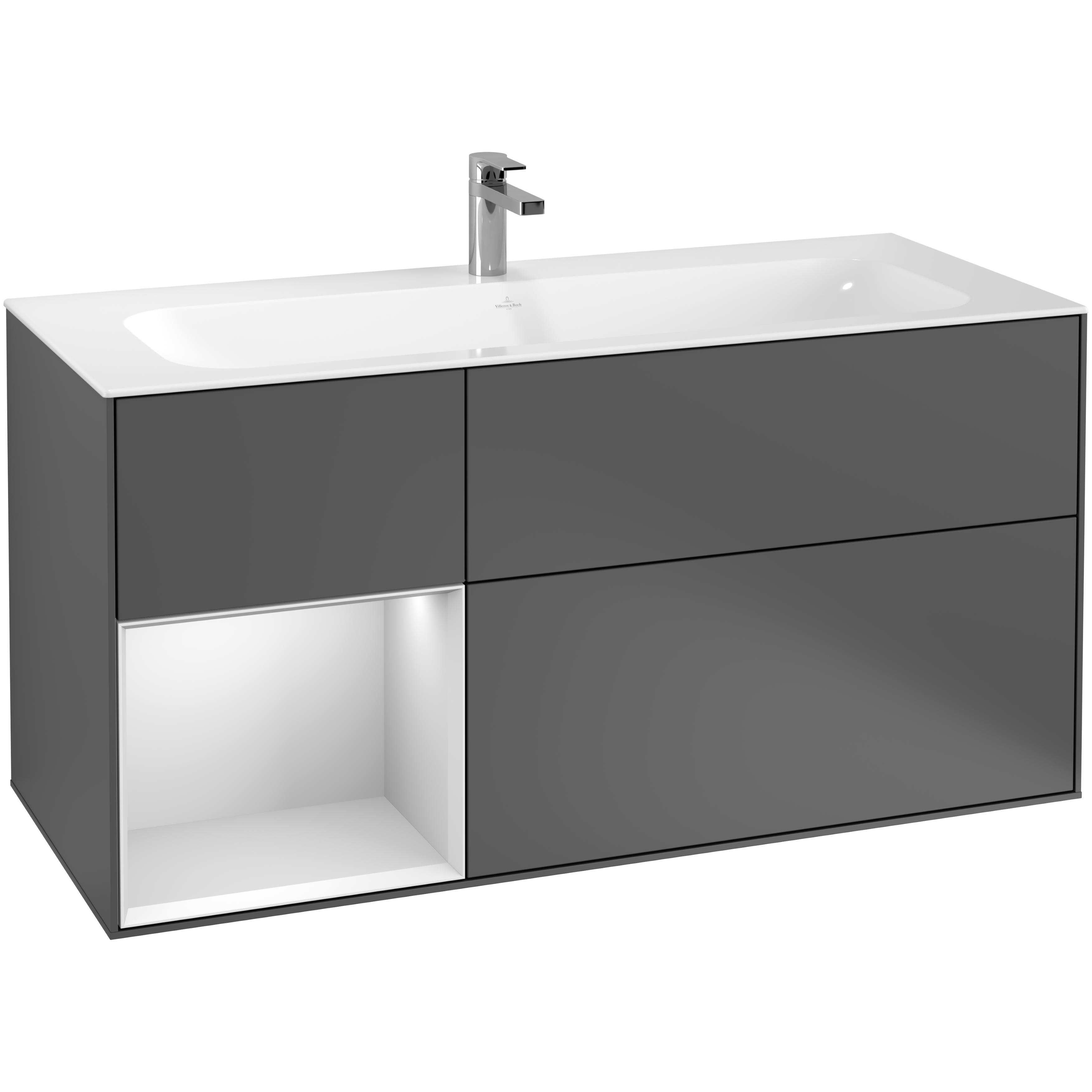 Tvättställsskåp Villeroy & Boch Finion med 3 Lådor och Hylla för Inbyggt Tvättställ