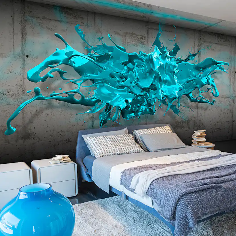 Fototapet Arkiio Blue Ink Blot