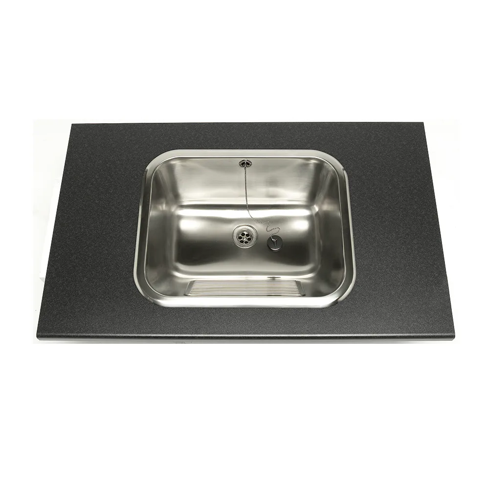 Tvättlåda Nimo TL60 Rostfri Handtvättlåda med Bräddavlopp & Ventil