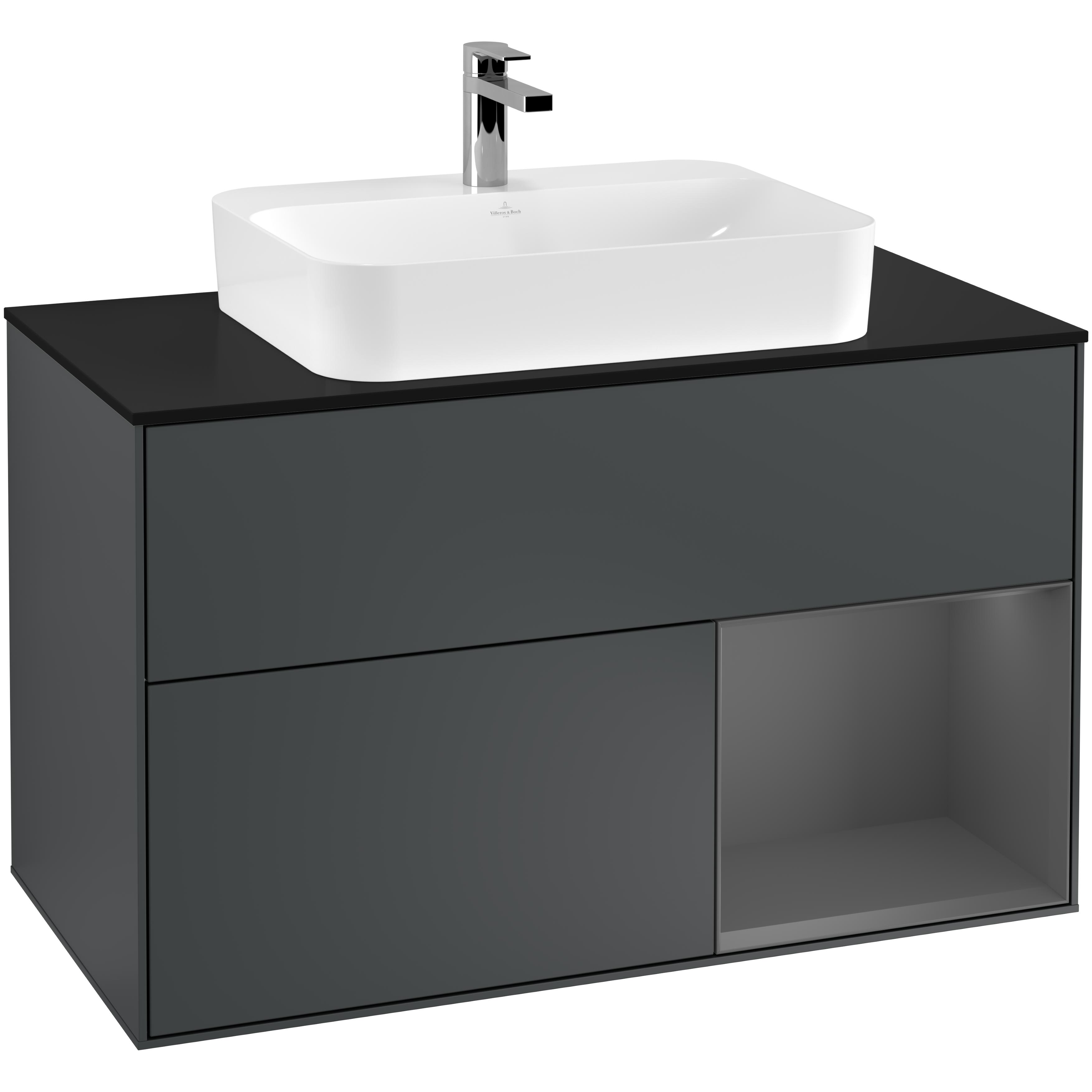 Tvättställsskåp Villeroy & Boch Finion med 2 Lådor Hylla och Bänkskiva för Ytmonterat Tvättställ