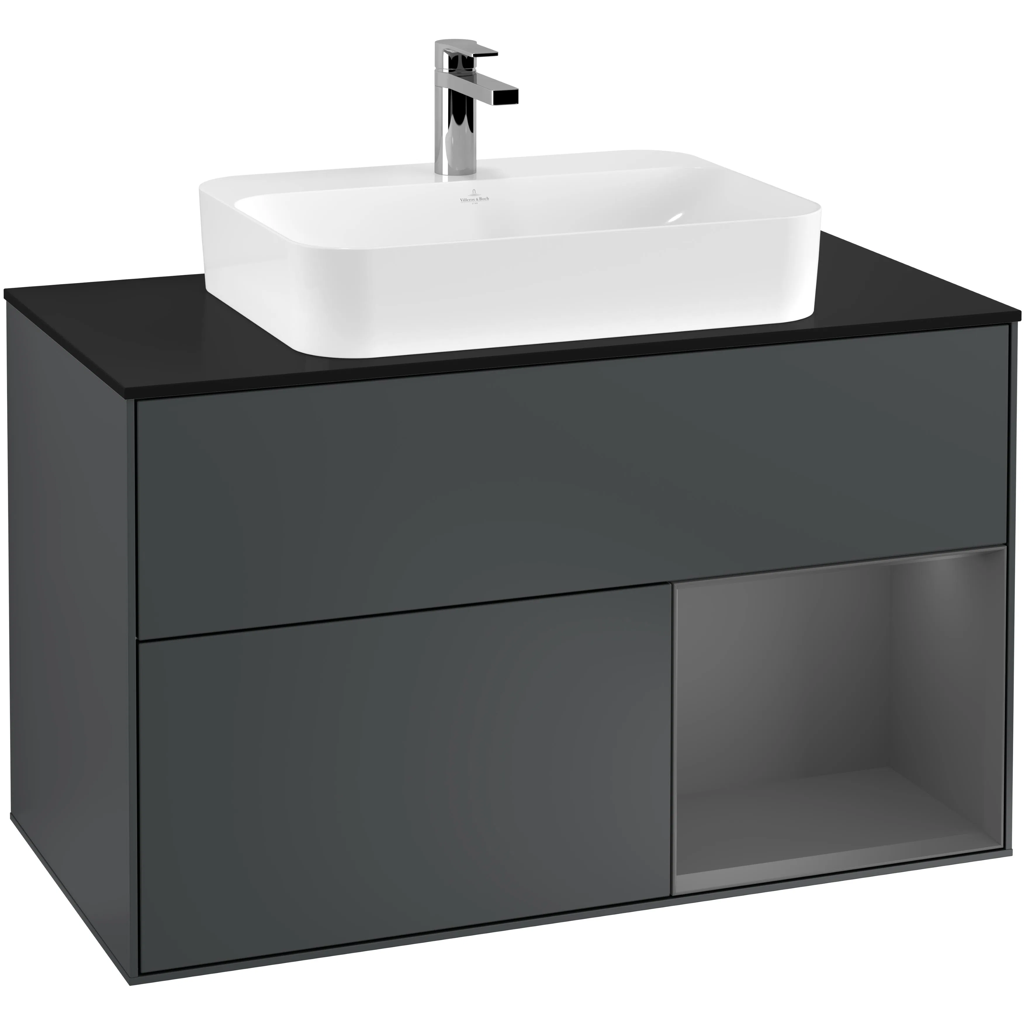 Tvättställsskåp Villeroy & Boch Finion med 2 Lådor Hylla och Bänkskiva för Ytmonterat Tvättställ