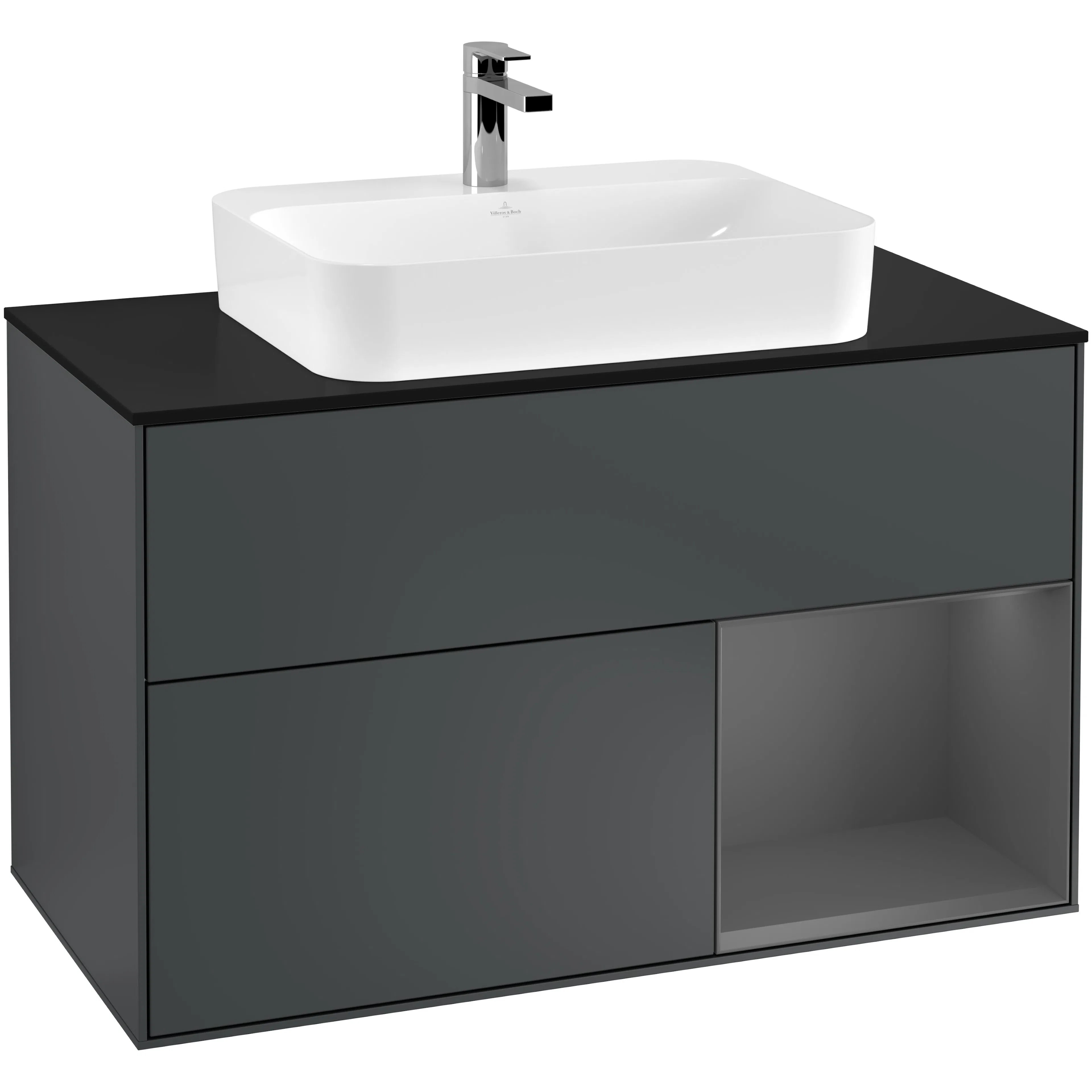 Tvättställsskåp Villeroy & Boch Finion med 2 Lådor Hylla och Bänkskiva för Ytmonterat Tvättställ