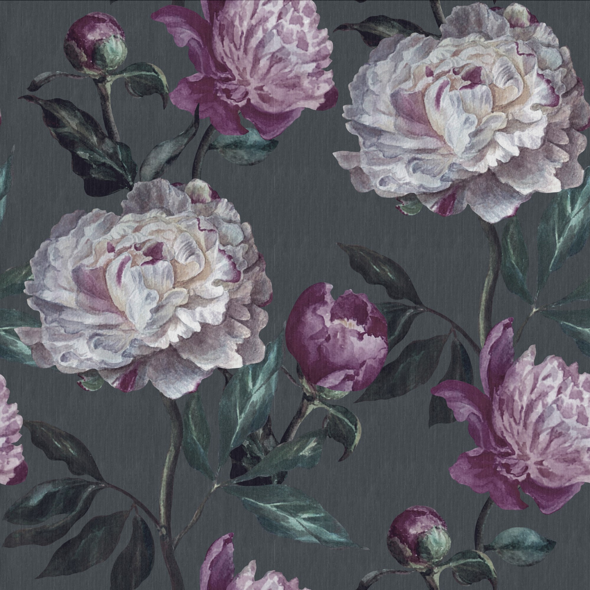 Tapet WOW Peony Mångfärgad