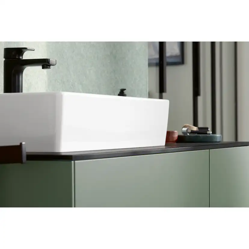 Tvättställ villeroy & Boch Memento 2.0 4A22CGI4 Graphite CeramicPlus, Utan Bräddavlopp, 1200 mm, Med 2 Blandarhål, för Två Enhålsblandare